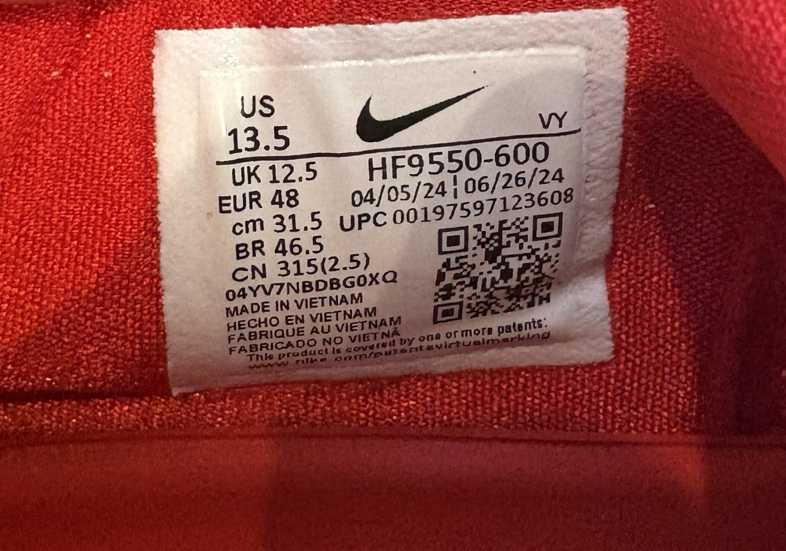 Nike Kobe 8 Protro in the “University Red” Colorway. Mens Size 13.5