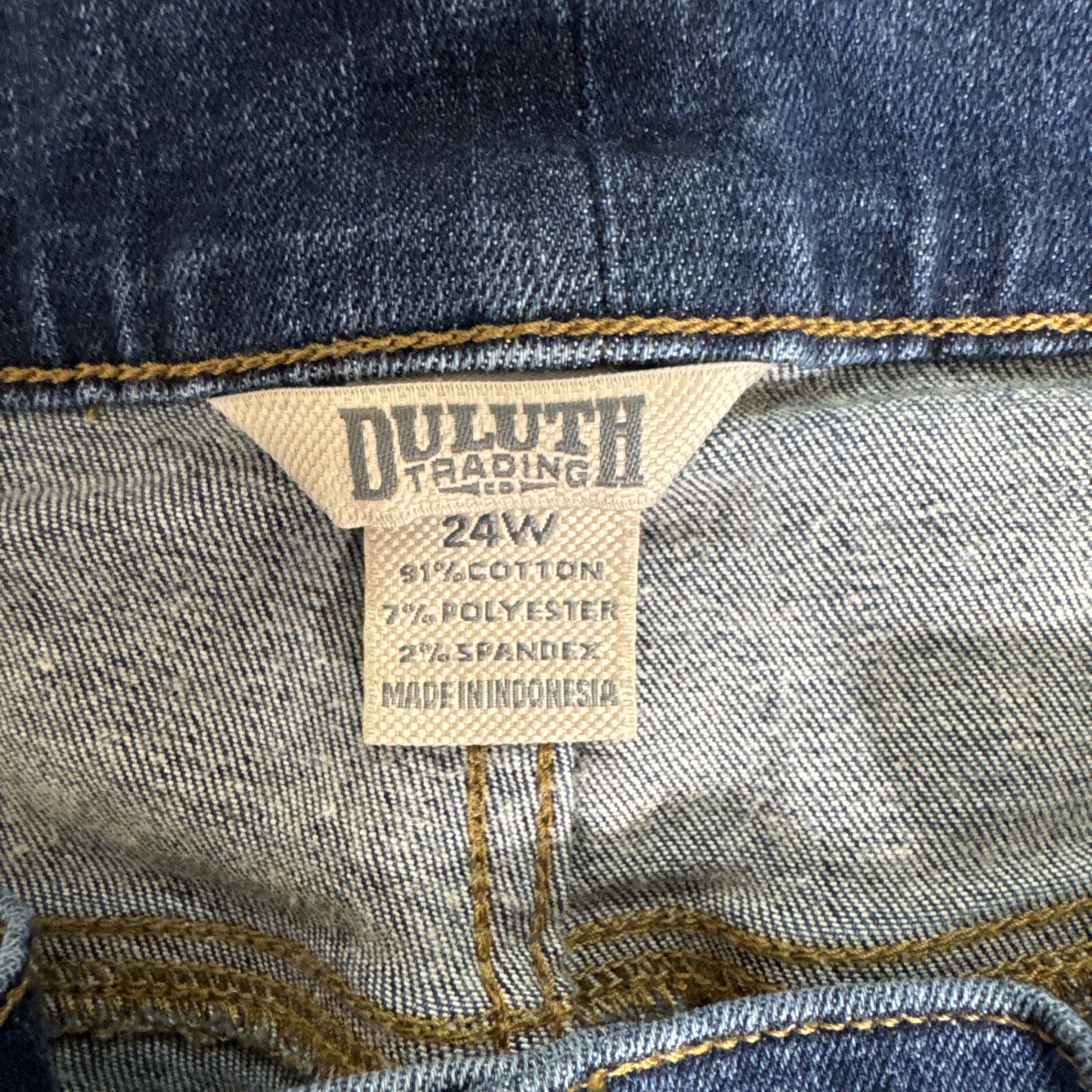 Duluth Flex Daily Denim Skinny Jeans Womens Size 24Wx30 Blue Preppy Dark Wash