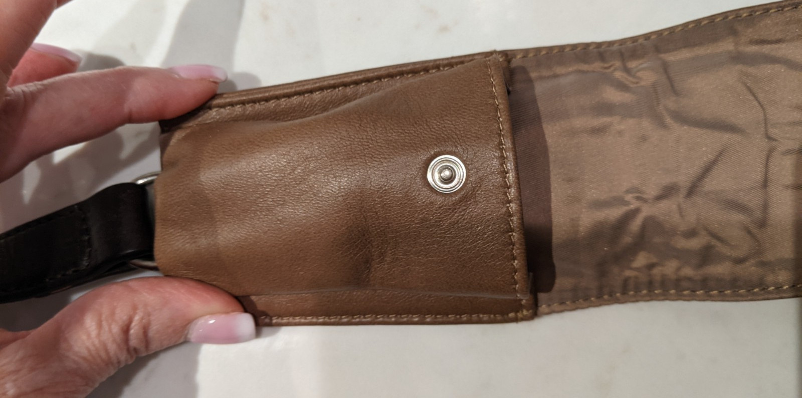 BRUNELLO CUCINELLI Brown Leather Belt Bag Crossbody Belt