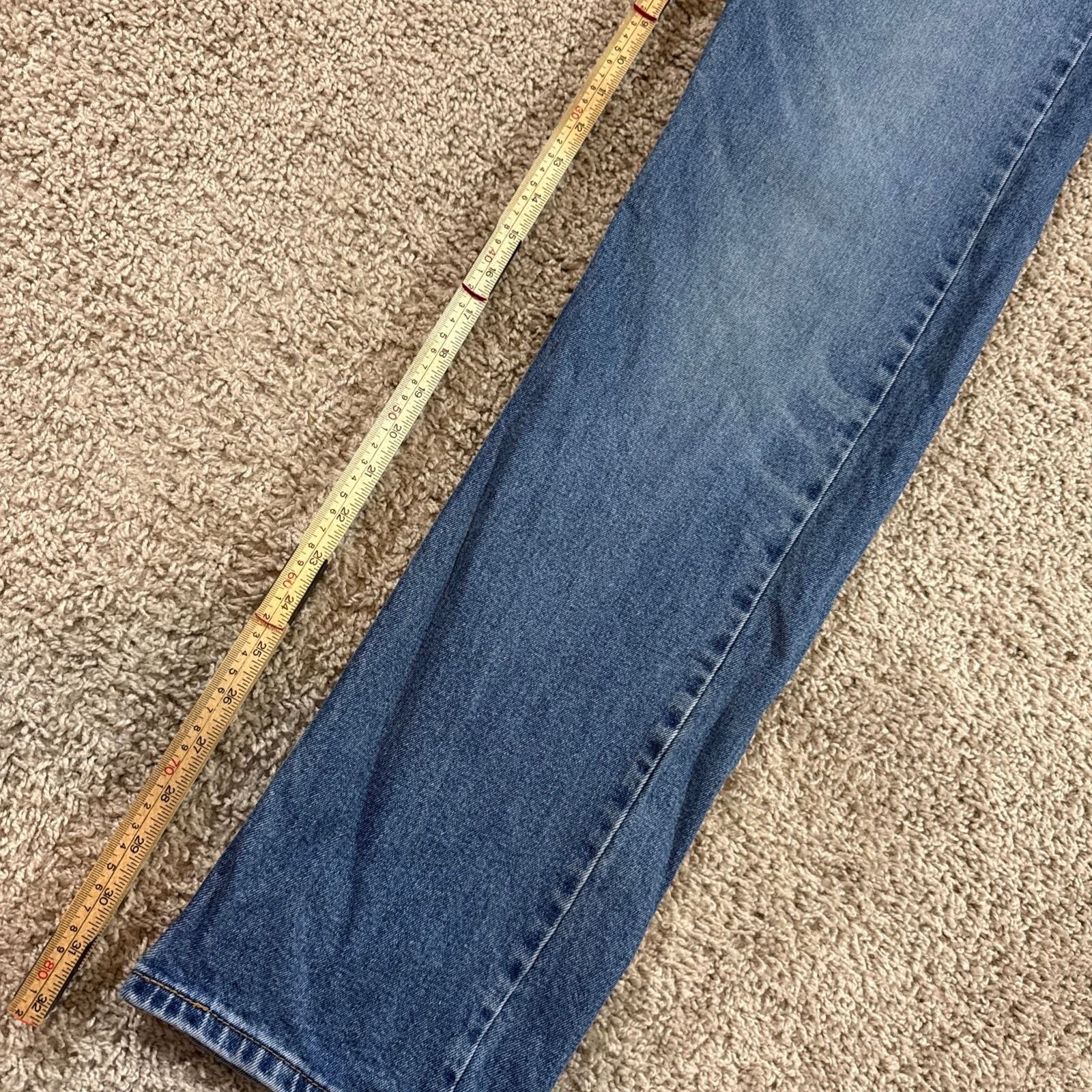 Levis 505 Jeans Mens 34×34 Blue Regular Fit Straight Leg Stretch Denim EUC