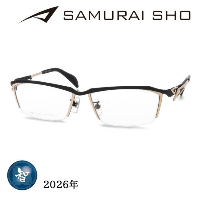 SAMURAI SHO Eyewear SS-T131 col.LTD1 57mm Matte Black/Gold Made in Japan 2026 Sa