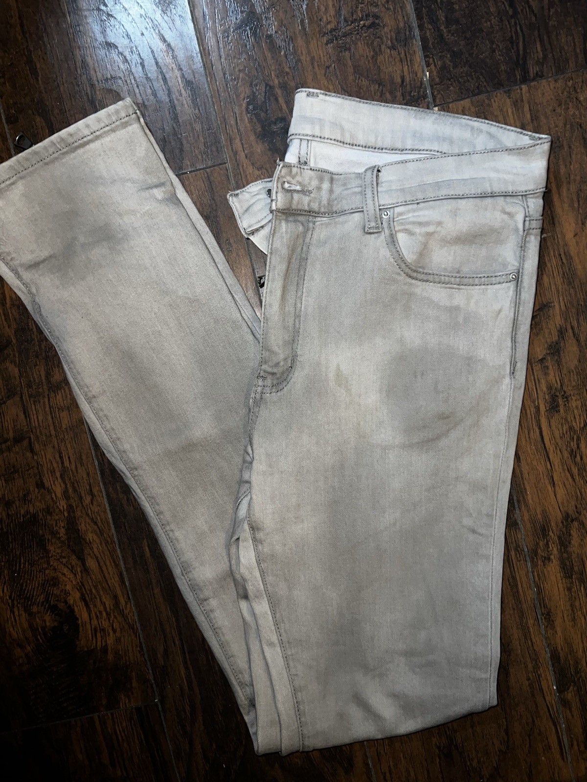 MNML Men’s Gray Skinny Stacked Jeans Size 34 Great Condition