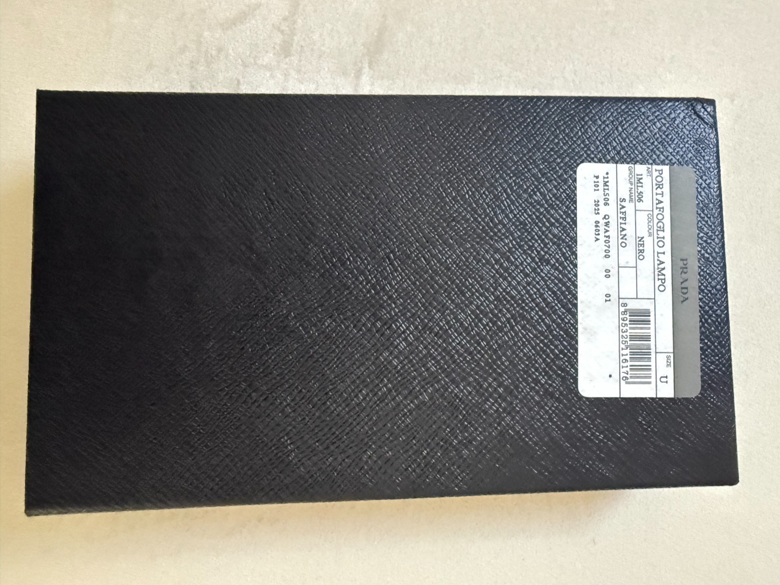 AUTHENTIC PRADA SAFFIANO LEATHER LONG ZIP AROUND WALLET BLACK