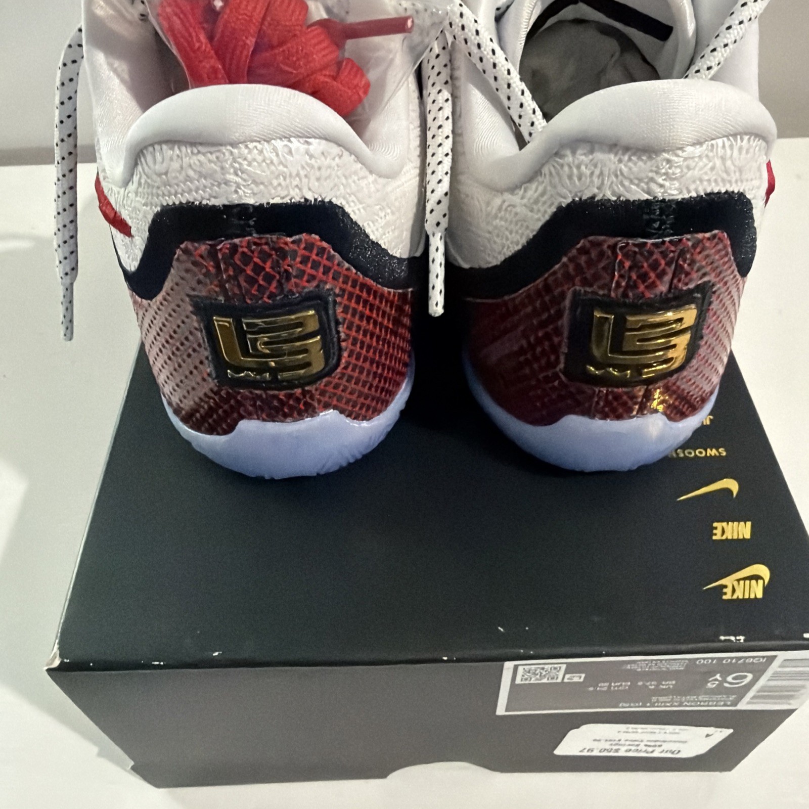 Nike LeBron XXIII 23 Grand Opening White Red Gold HJ5629-100 sz 6.5 Men’s