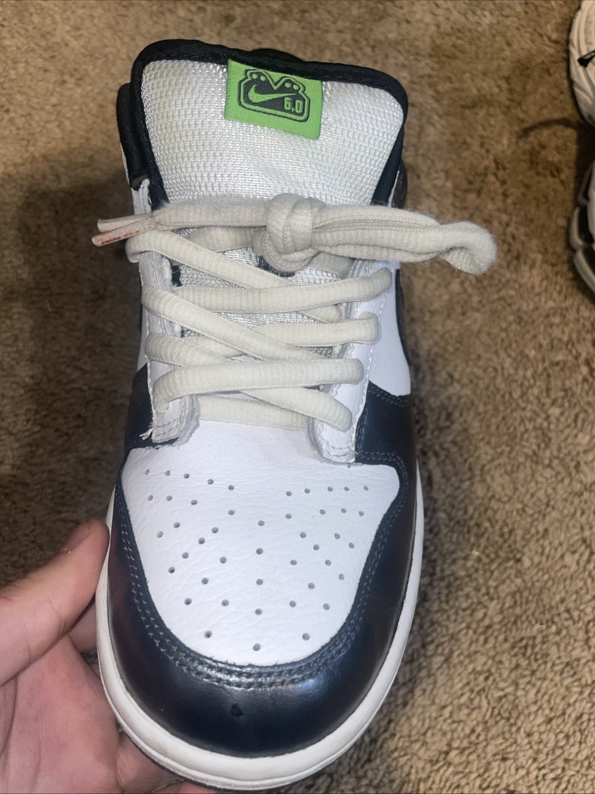 Nike 6.0 Two-Headed Mutant Dunk Metallic Silver Low Used Great Condition Size7.5