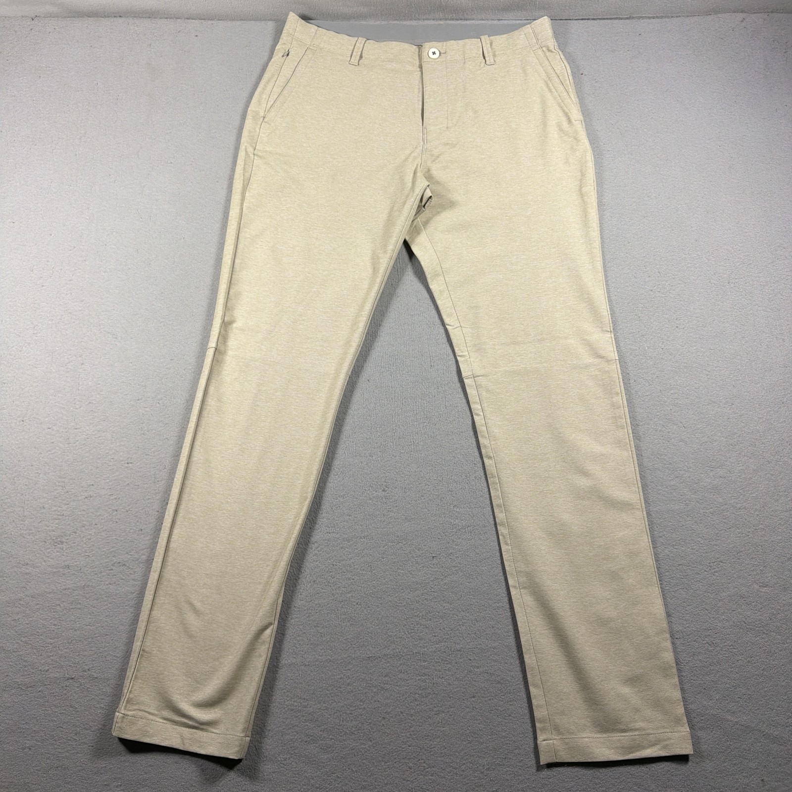 Tommy Bahama Pants Men 35×34 Beige Microfiber Chino Straight Travel Casual