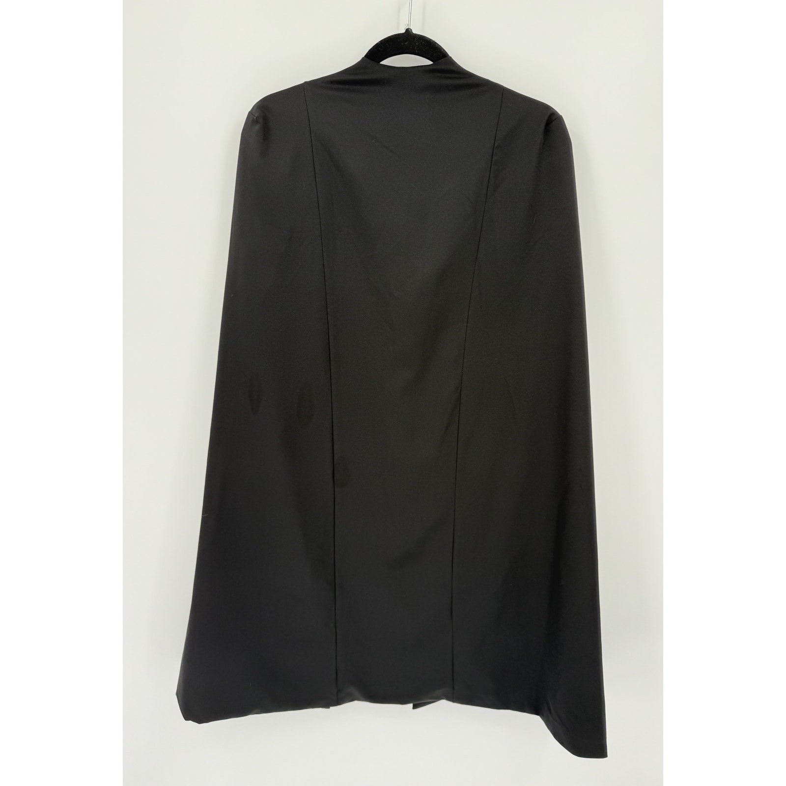 NWT HAODUOYI Women’s Black Cape Blazer Open Front Lined Jacket Size 8 Evening
