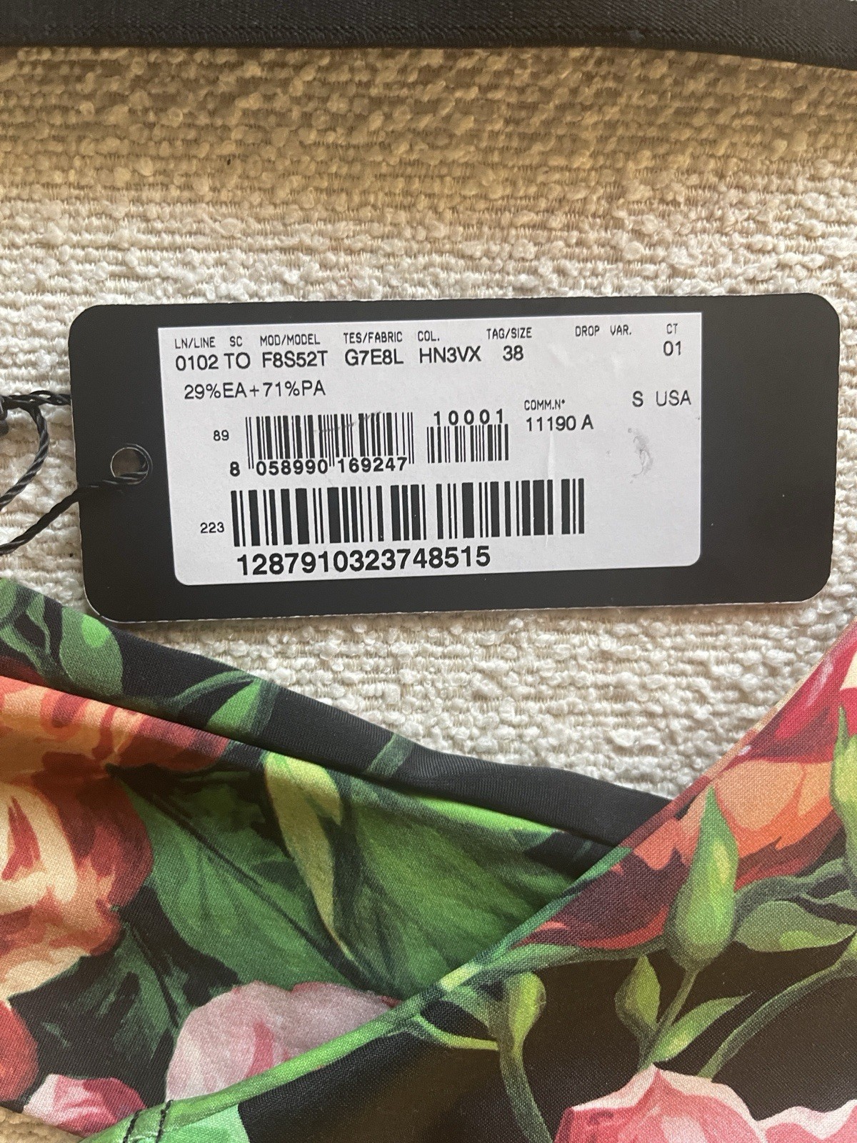 New Dolce & Gabbana Floral Crop Top, Size 38
