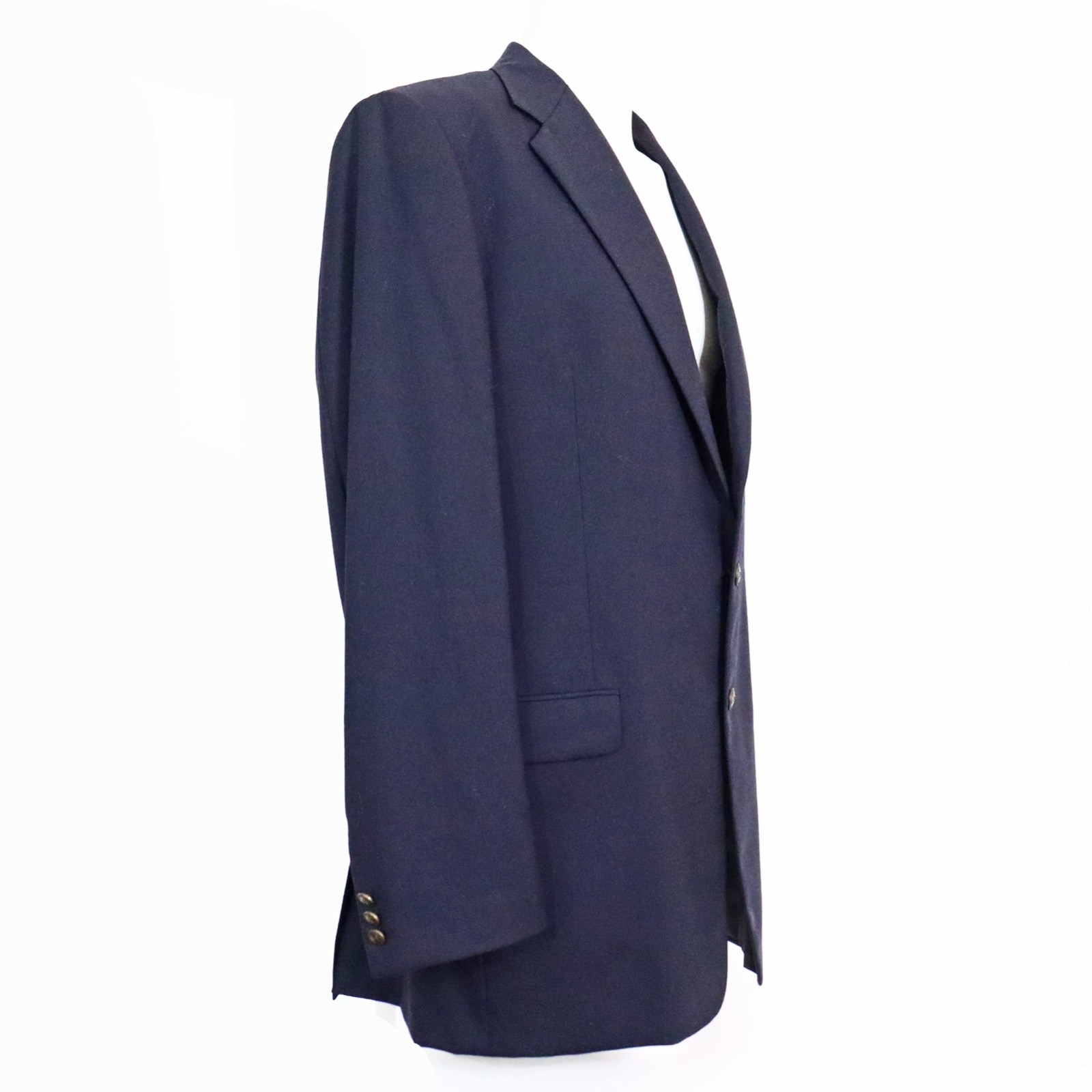 Mens Extra Long Blazer Size 44 Hickey Freeman Collection 44XL Brass Metal Button