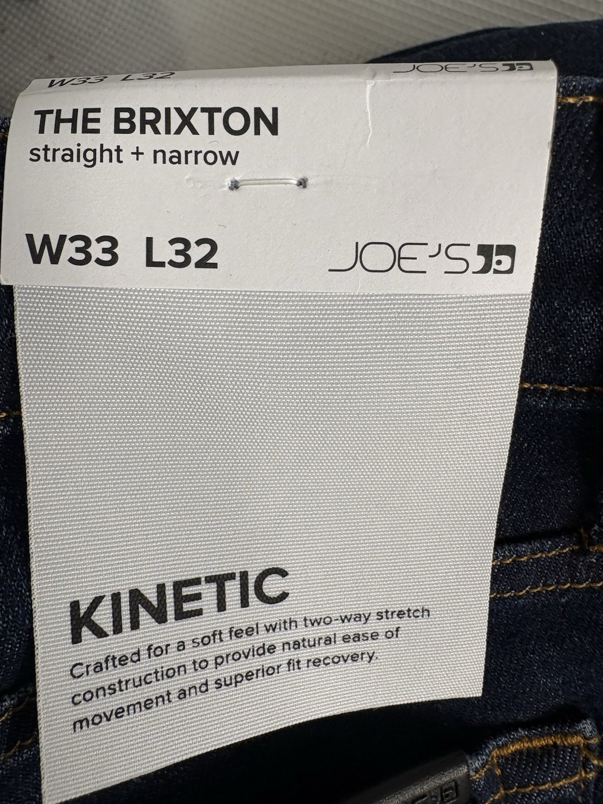 Joe’s Jeans The Brixton Straight + Narrow, Kinetic 33×30.5 NWT, $188 TDFHWS8325