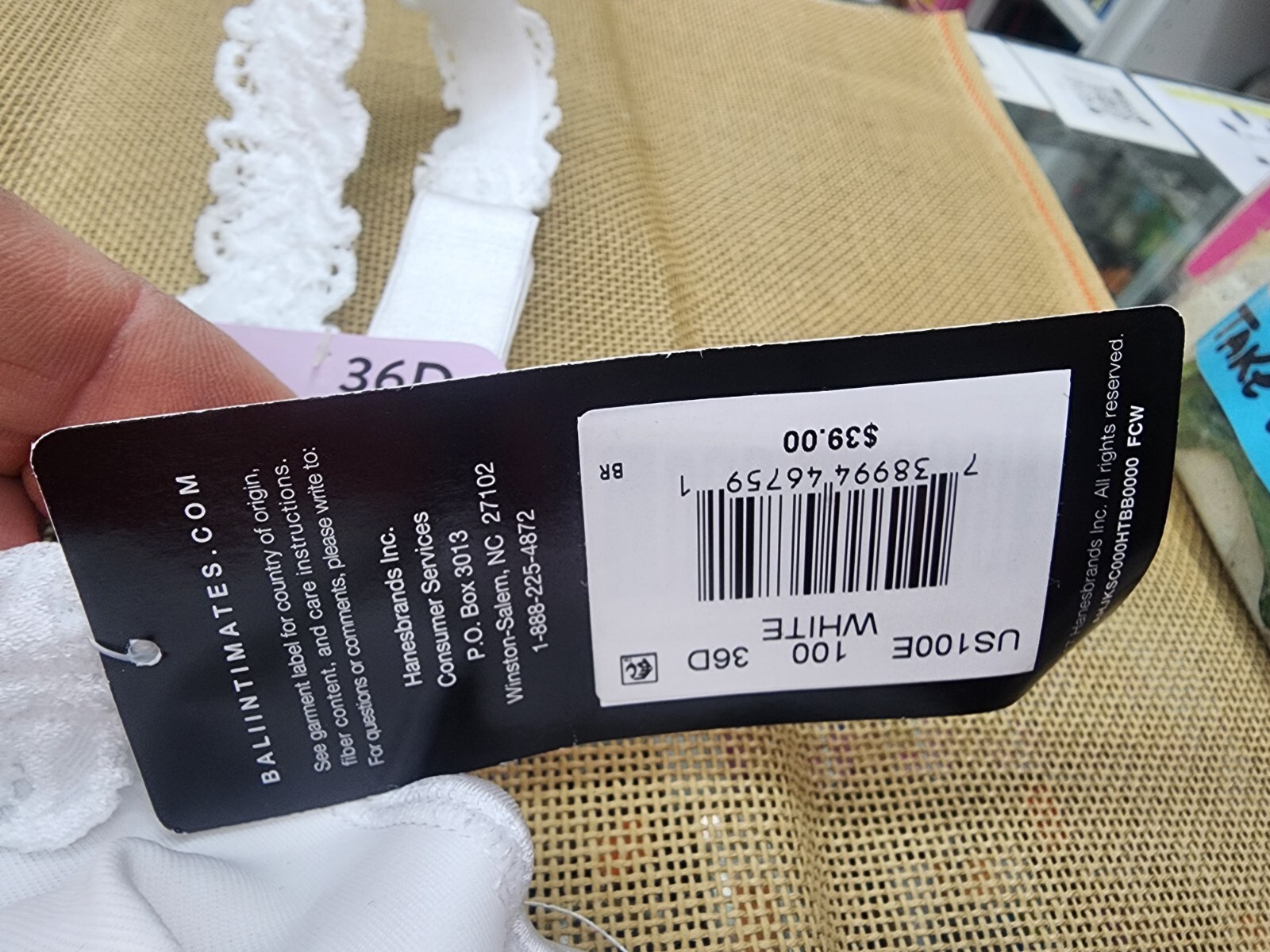 Bali Smoothing Underwire Bra 36D NEW! 1pc