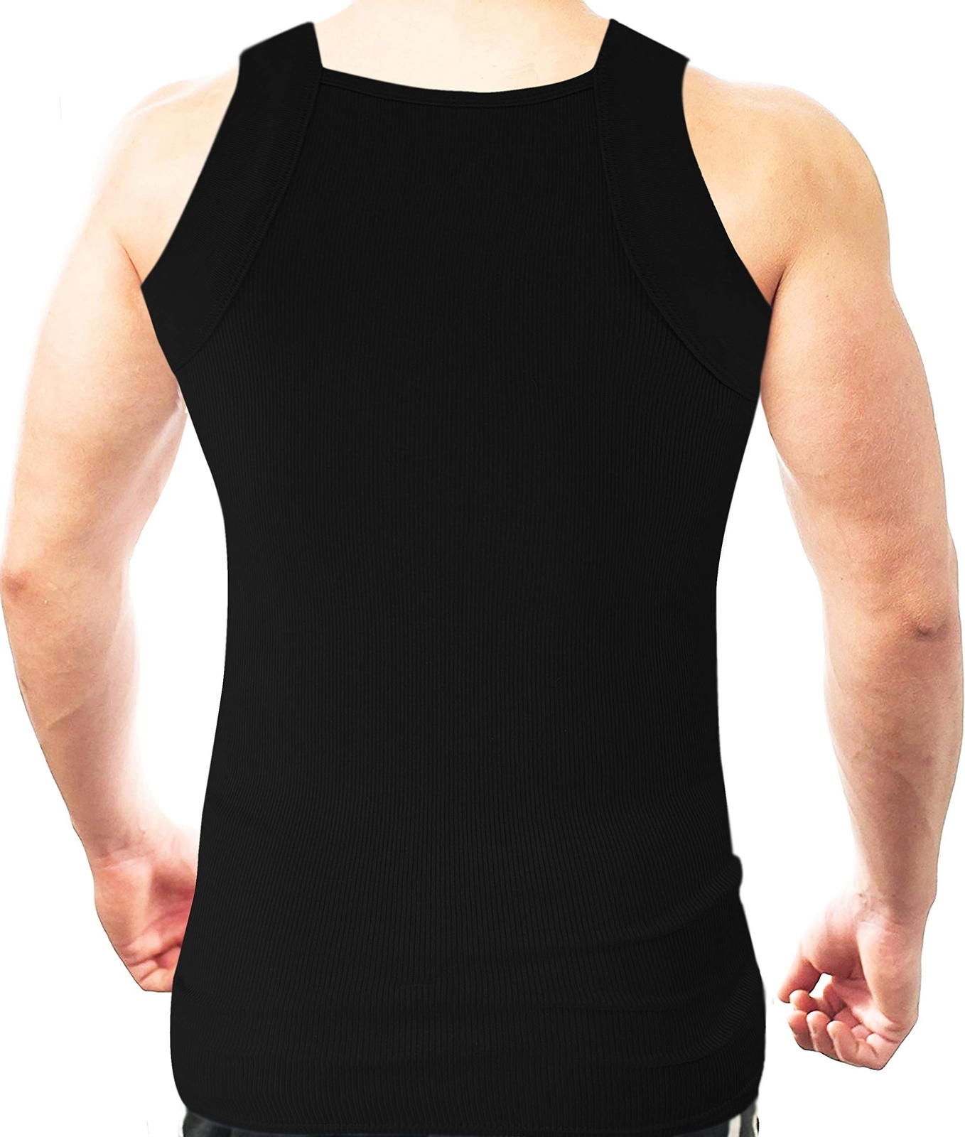 Different Touch Men’s G-unit Style Tank Tops Square Cut Muscle Rib A-Shirts, …