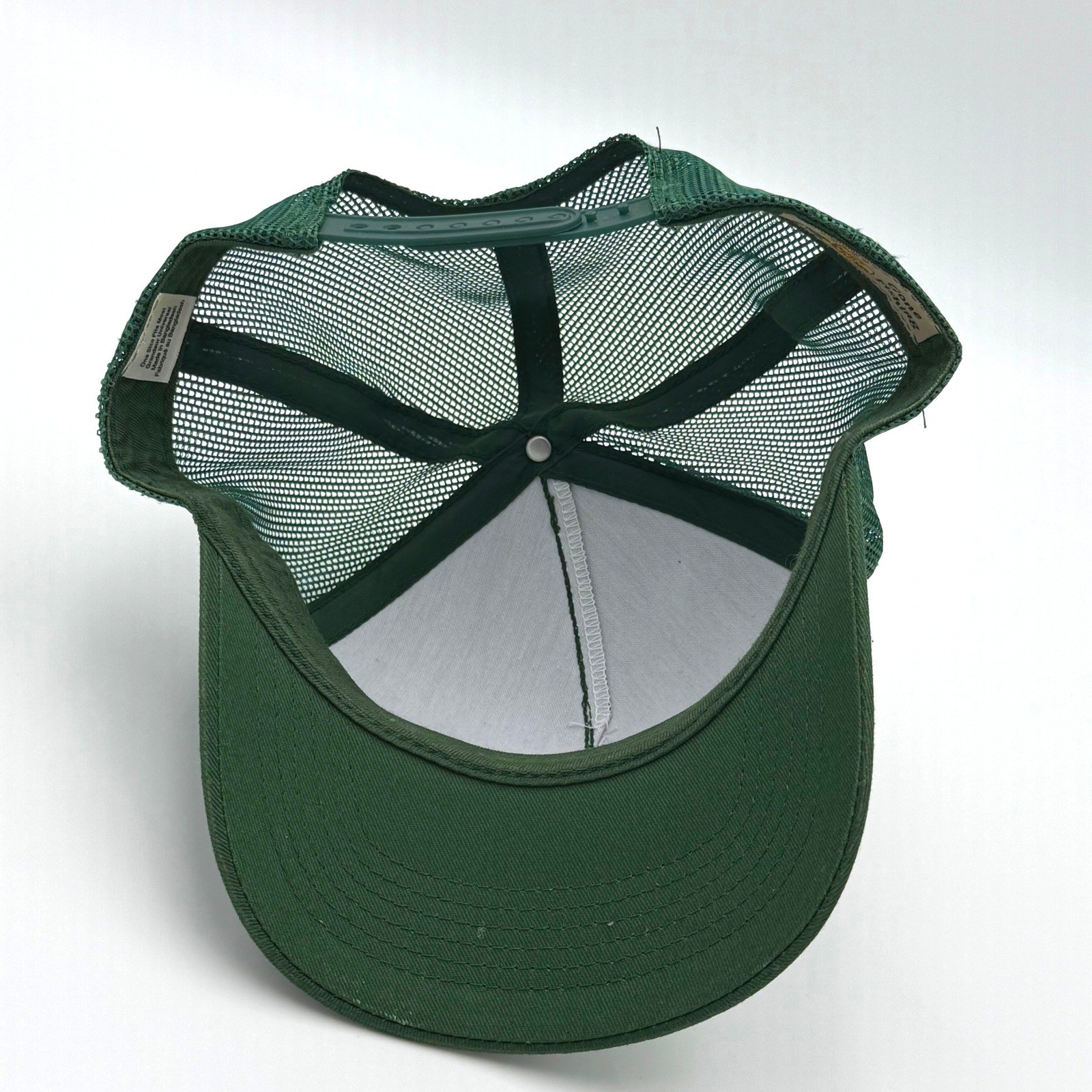 Bass Pro Shops Trucker Hat Green Mesh Snapback Fishing Cap One Size Fits Most