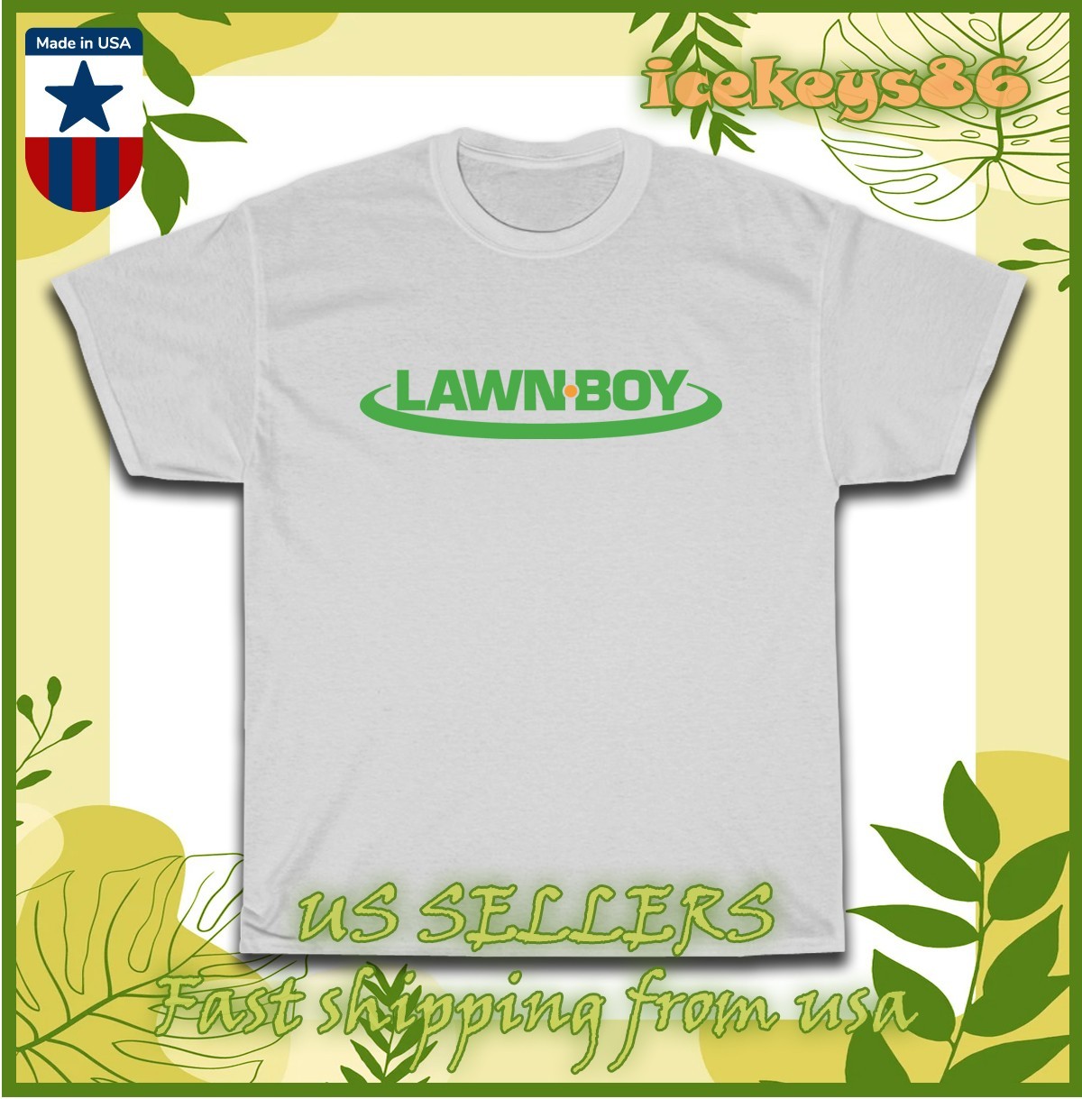 New Lawn-Boy Landscaping Equipment Logo Men’s T-Shirt American Size T-Shirt