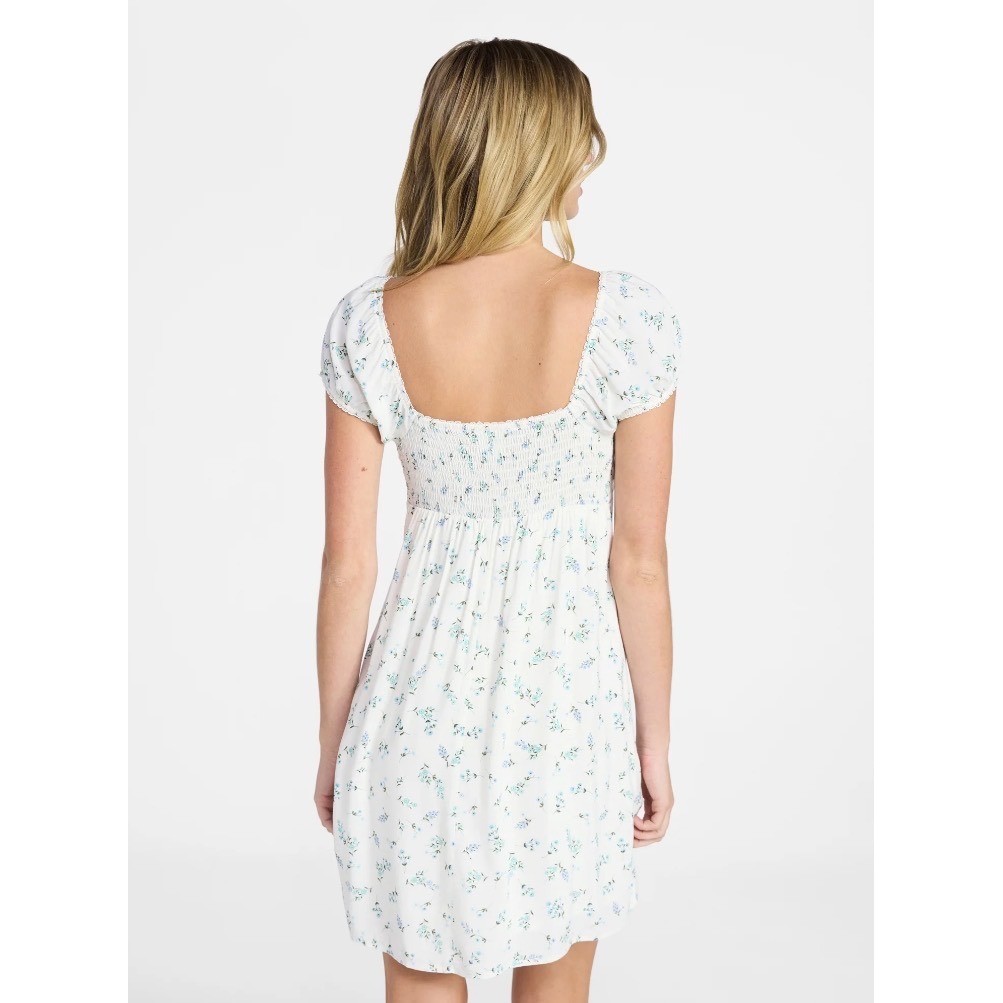 No Boundaries Fit and Flare Dress with Puff Sleeves, Women’s size XL – H-050