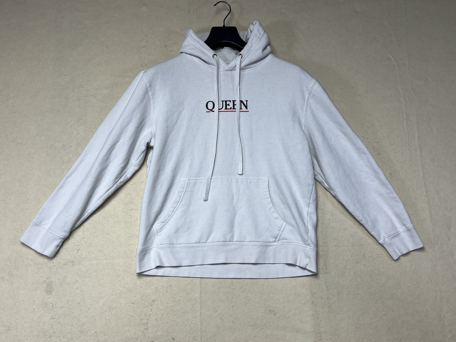 Queen Official Merch Rock Music Unisex Hoodie Sweatshirt White Size Small