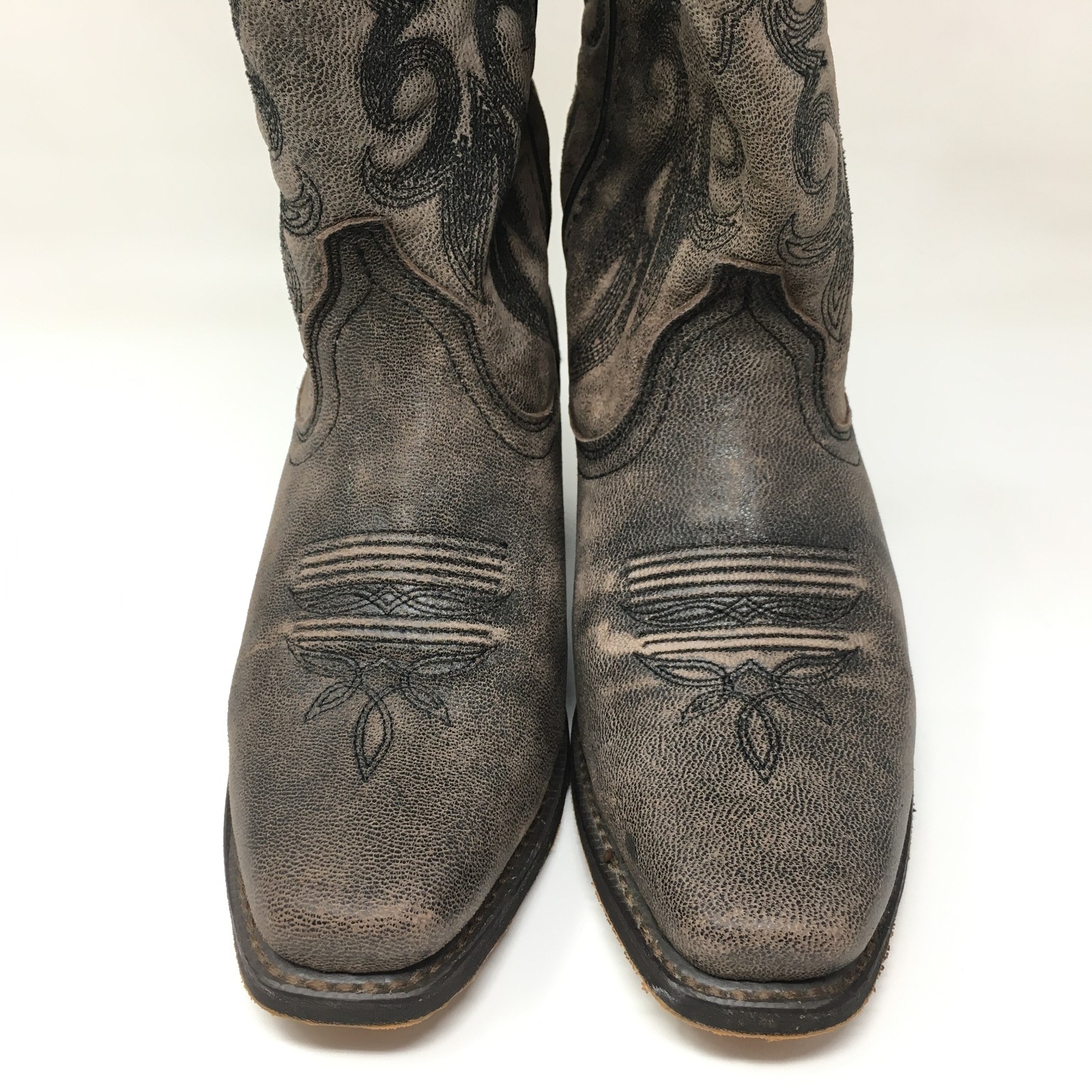 Laredo Maricopa Western Boots Cowgirl Shoes Womens Size 7 Brown Crackled Leather