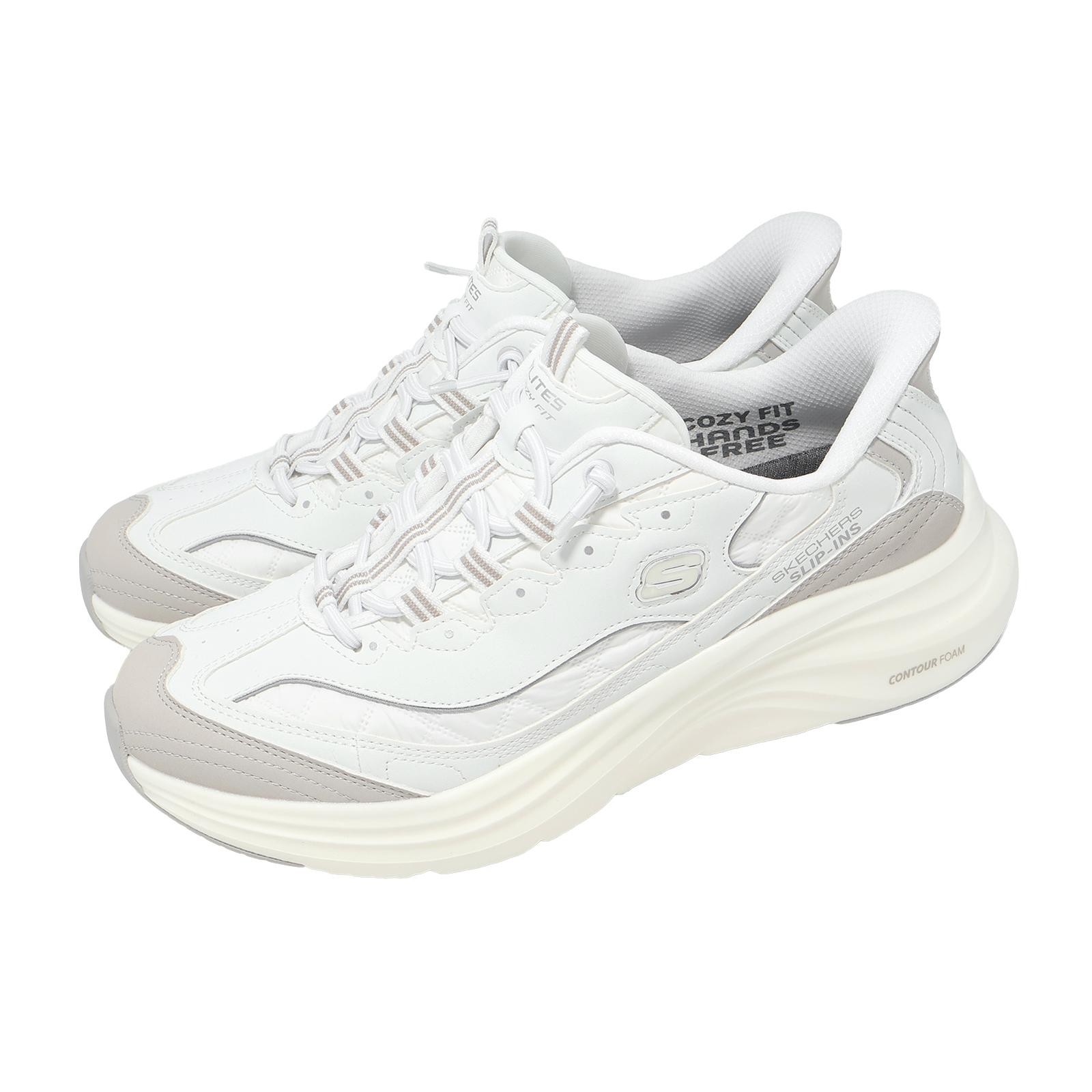 Skechers Contour Foam Slip-Ins White Gray Men Casual Lifestyle Shoes 232642-WGY