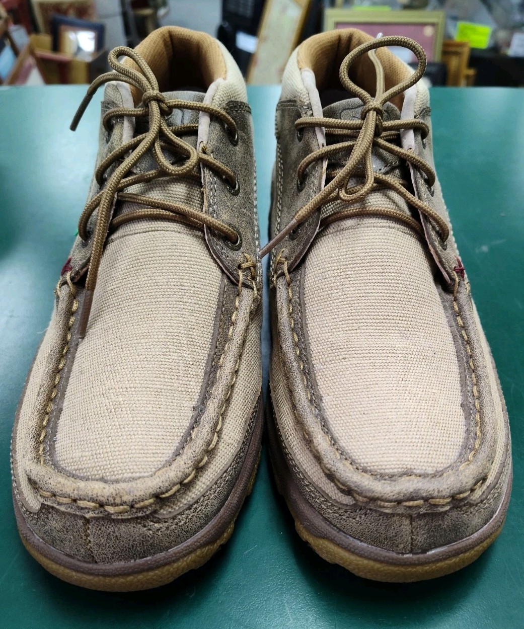 Twisted X WXC0002 TWX Khaki Brown Eco Leather Fabric Lace-Up Women’s 7.5 M
