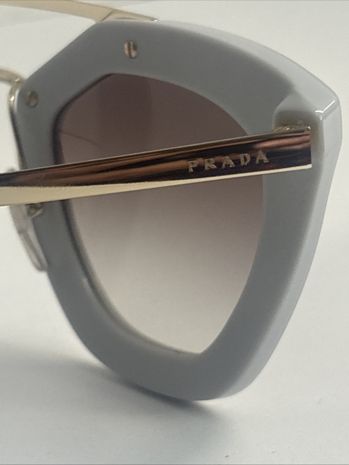 PRADA Acetate Cinema Sunglasses SPR 09Q Grey