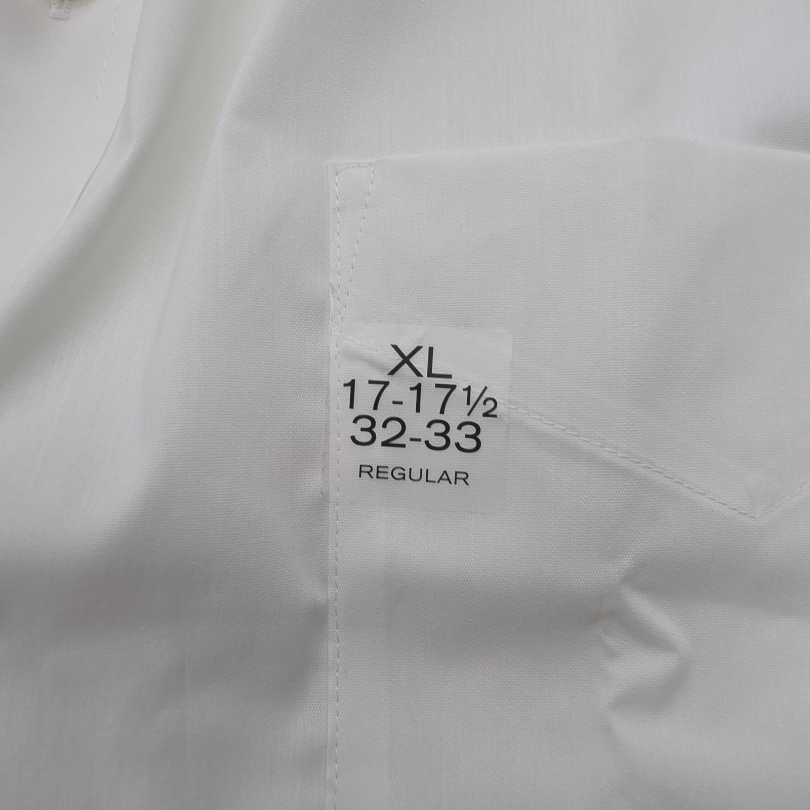 Stafford Smart Tech Poplin Dress Shirt White Mens XL 17-17.5 / 32-33 NEW NWT