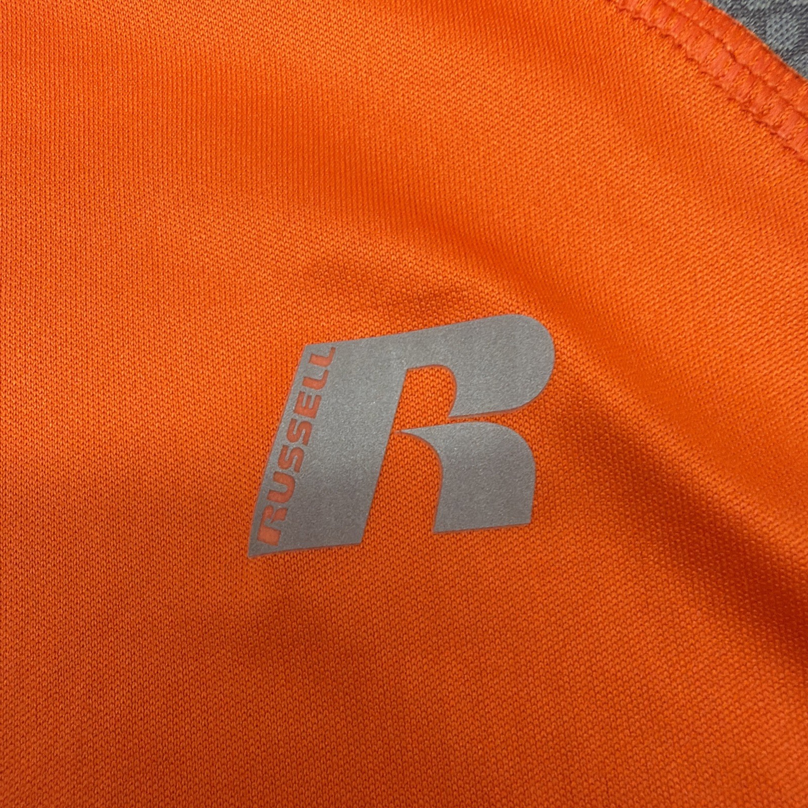 Russell Training Fit Dri-Power 360 T-shirt Men 5XL Orange & Gray Logo.#47854