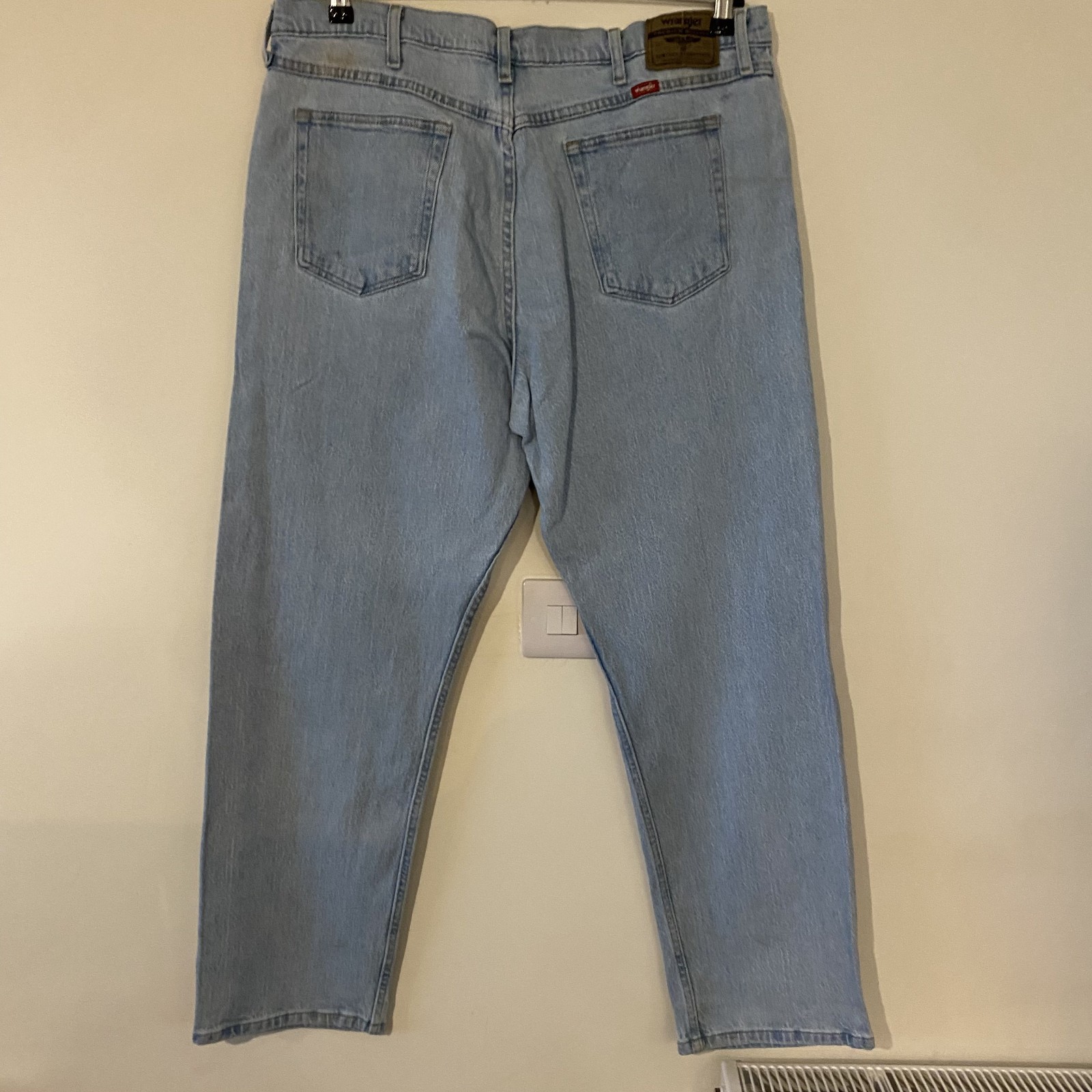 Wrangler Five Star Relaxed Fit Jeans Light Blue Stretch Denim 38W 30L 1097FXVVB