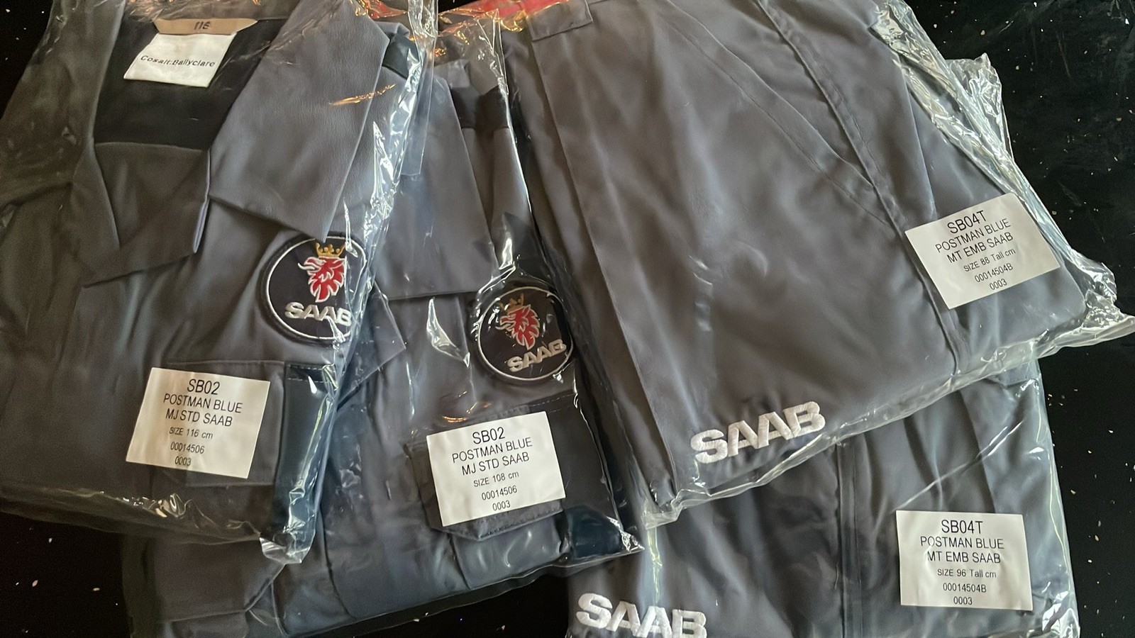 Mens Workwear Genuine SAAB Workshop Garage Short Jacket – Postman Blue