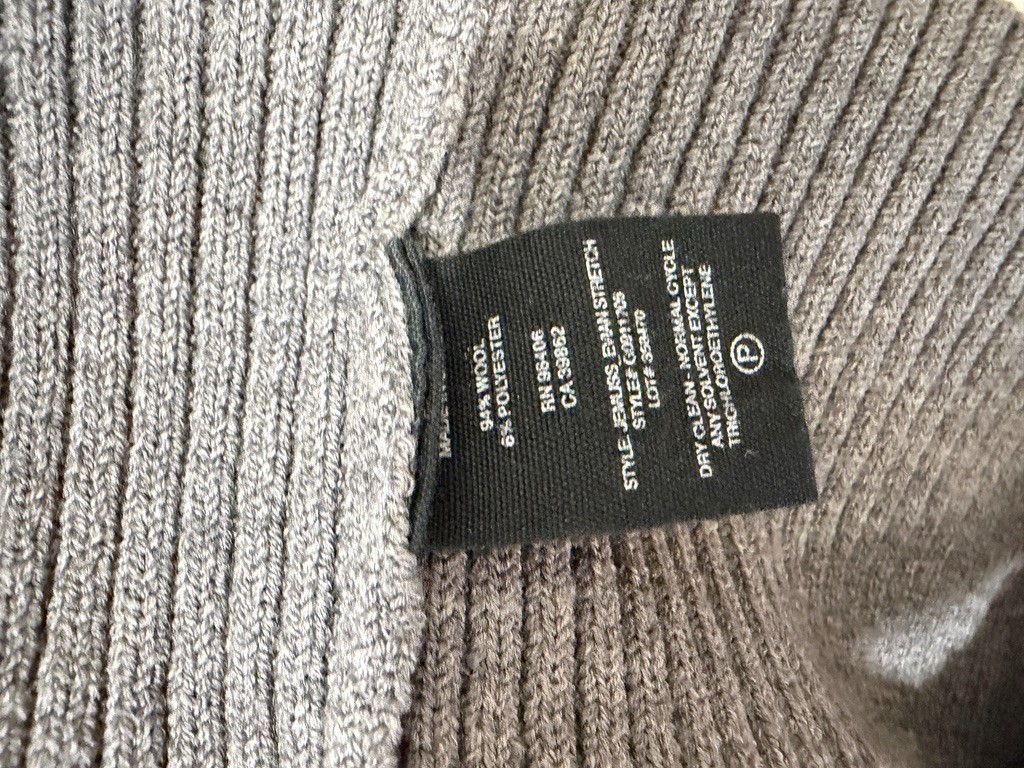 Theory Gray Rib Knit Cold Shoulder Turtleneck Sweater Women’s Medium Wool Blend