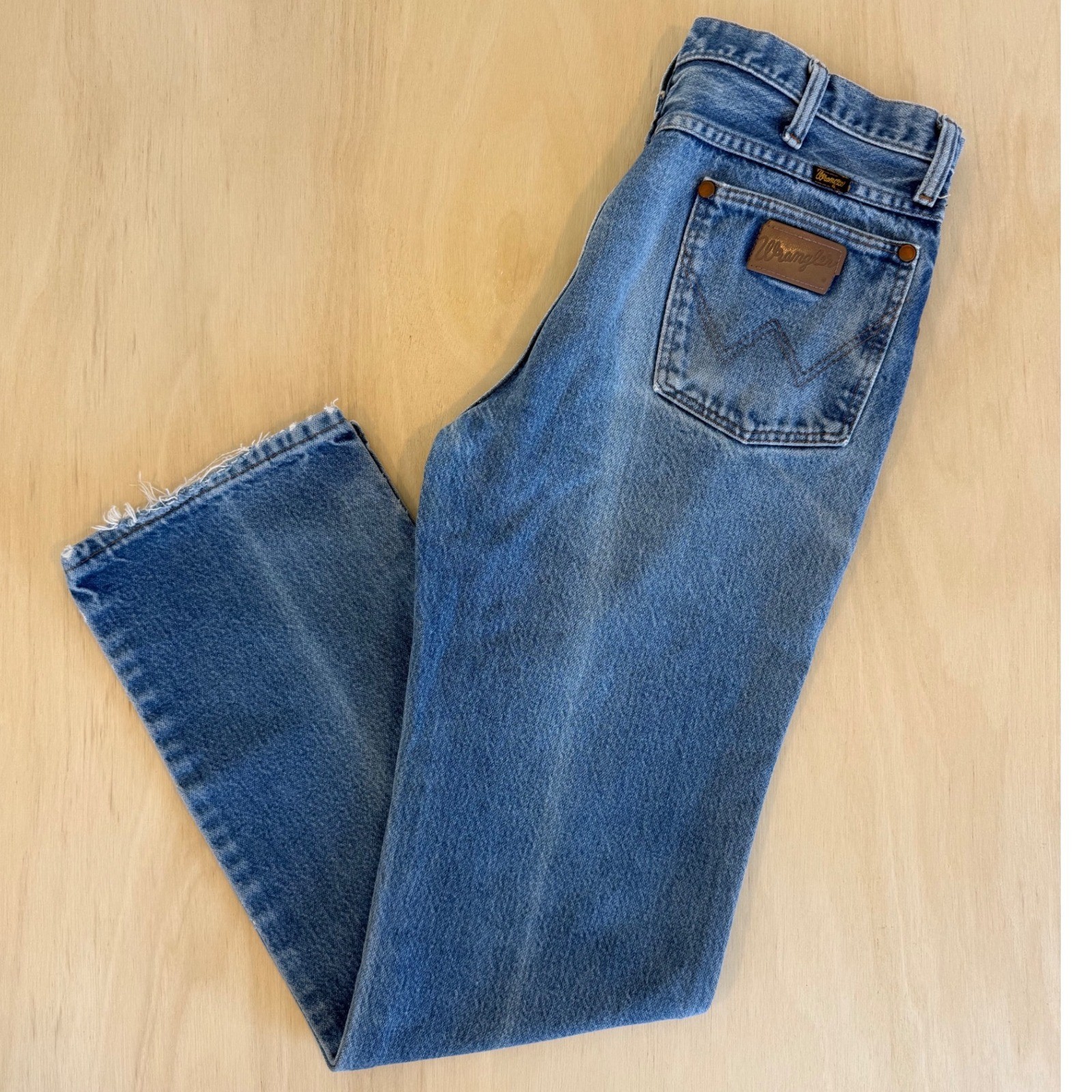 Wrangler Cowboy Cut Jeans Mens 32×30 Blue Denim Straight Leg Western Vintage