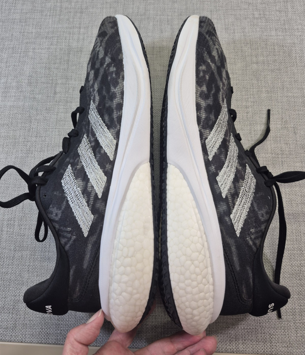 Adidas Supernova 3 Black Geometric Running Sneakers US Size 12.5 – EU 47 1/3