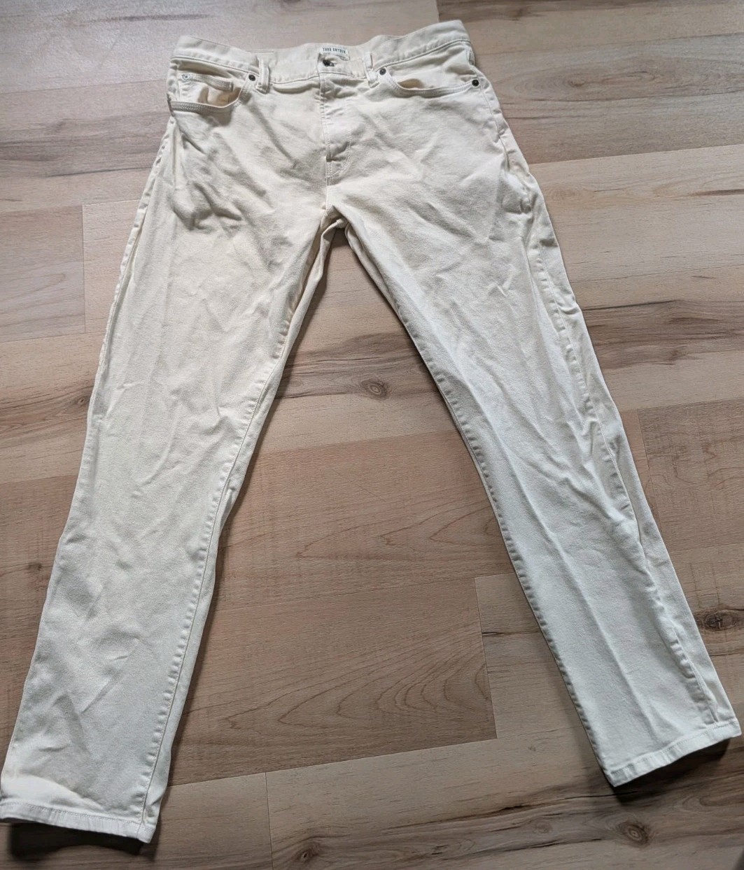 Todd Snyder Chino Pants Mens 32×30 Cream Slim Fit 5-Pocket Stretch Beige Jeans