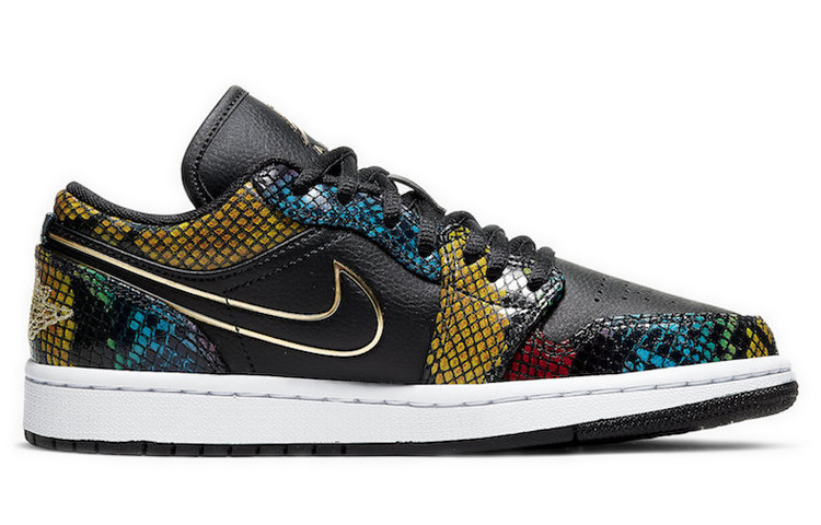 Jordan 1 Low Multicolor Snakeskin 2020 Womens CW5580-001