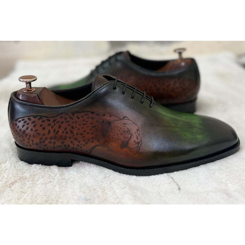 CLASSIC WHOLECUT HAND FINISHED TIGER LOAFERS ANTIQUE (Made To Order)