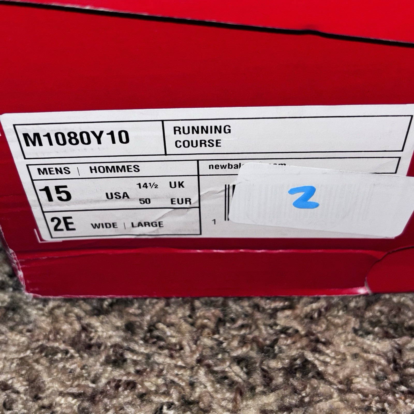 New Balance Fresh Foam M1080Y10 1080v10 ‘NYC Marathon’ Sz 15 EE Running New York