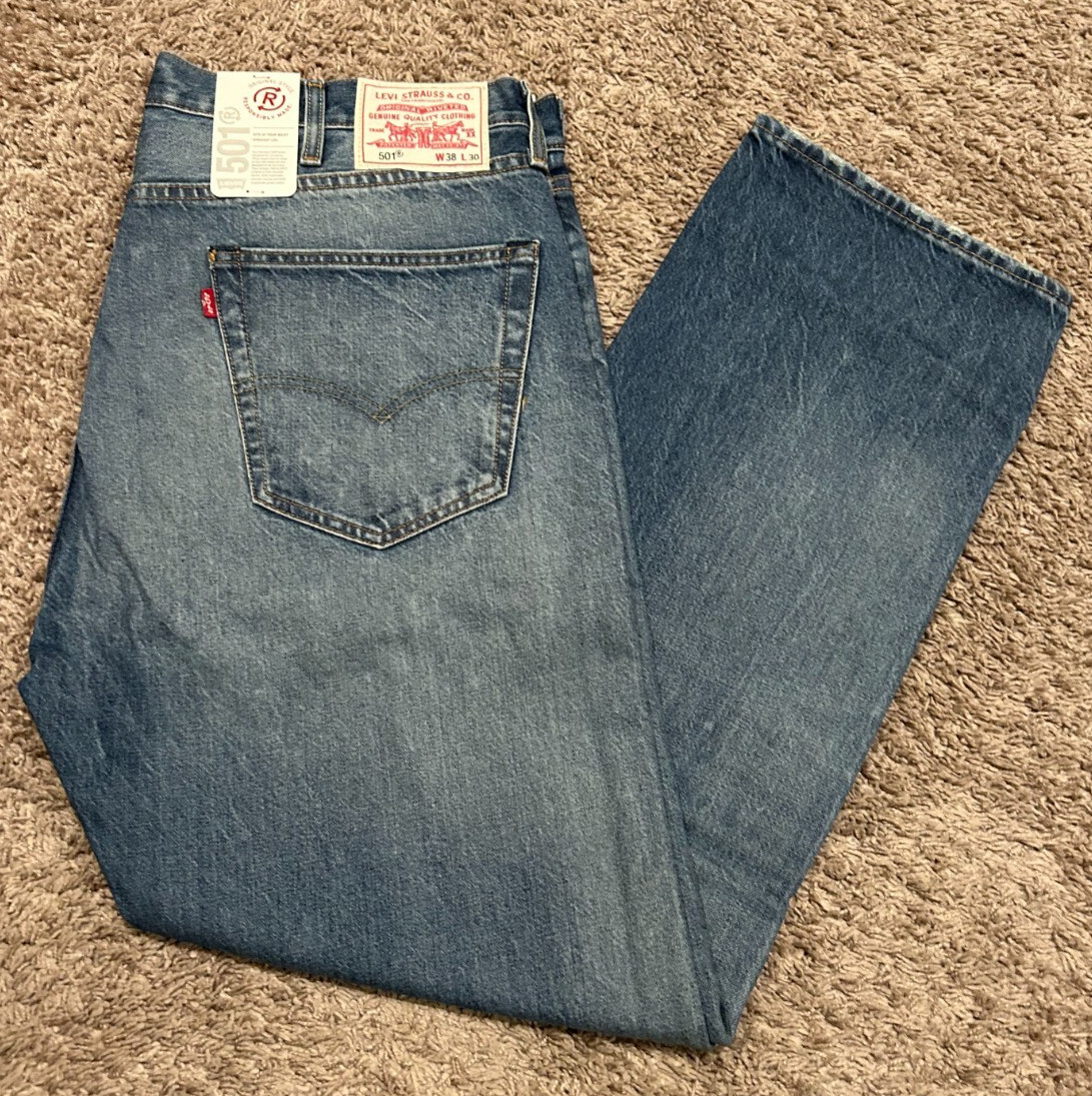 Levi’s Premium 501 Original Fit Circular Jeans Blue Size 38X30 NWT RT$108 3632