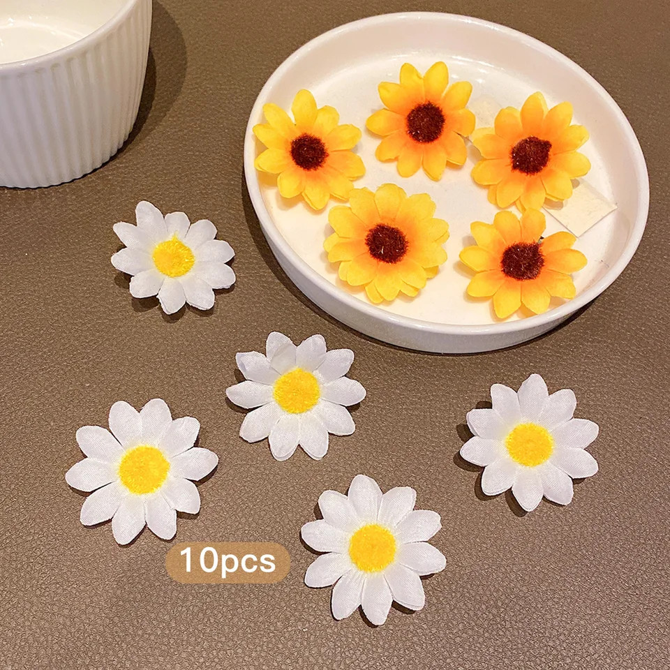 10 Pc Sunflower Hair Clips Cute Daily Hair Bands Headflowers Girls Accessories