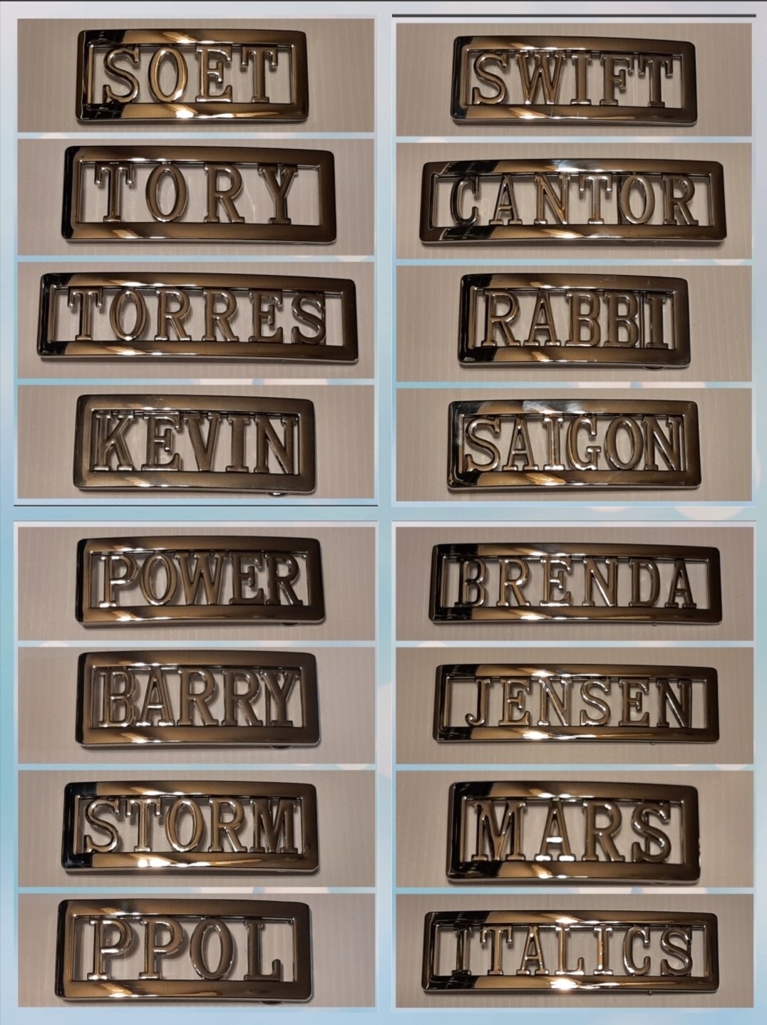 Personalized Custom Name Metal Belt Buckle -Put your name / word or# on a Buckle