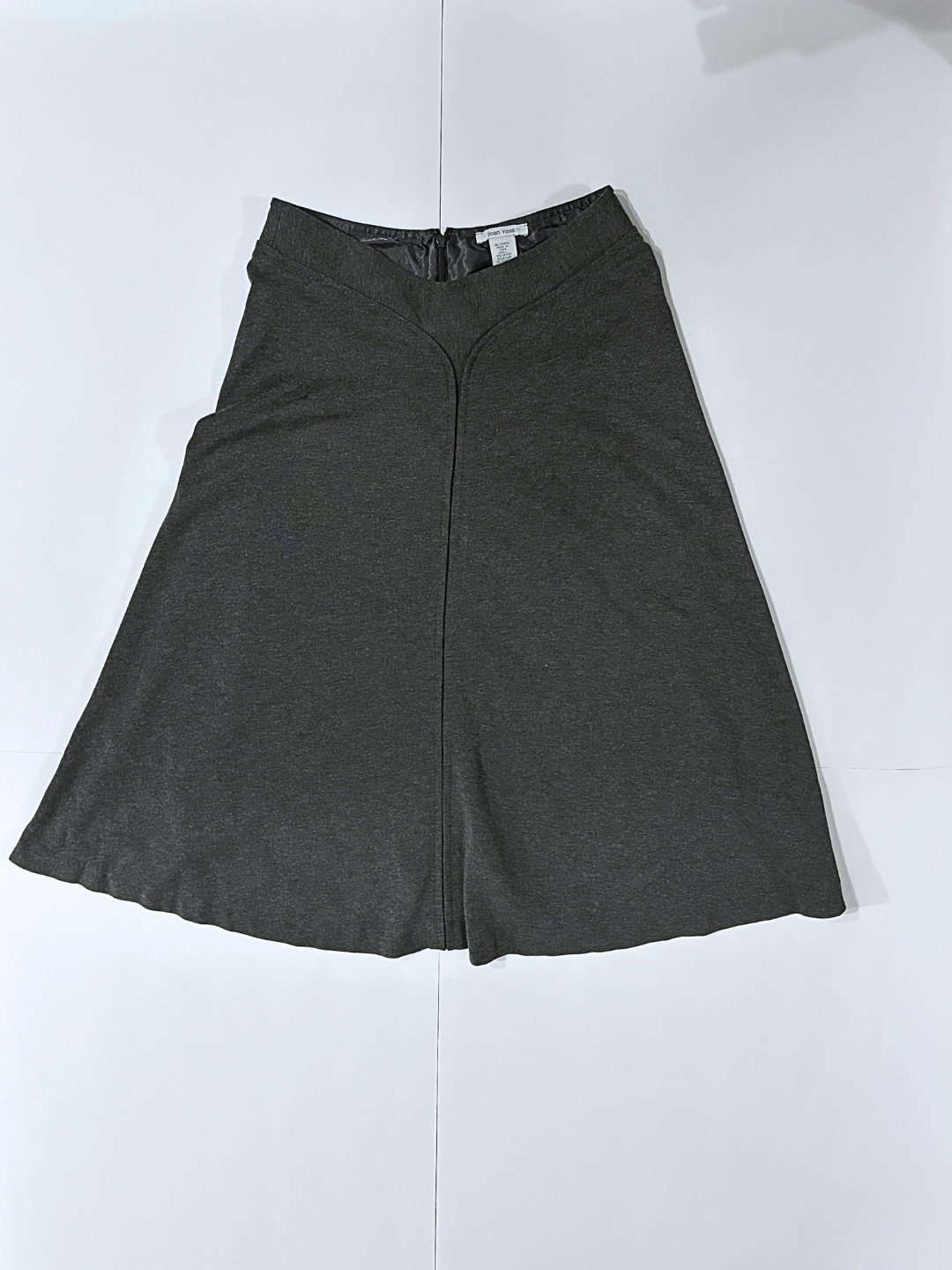 Joan Vass Studio Skirt Womens Ash Gray Sz 8 Stretch Ladies