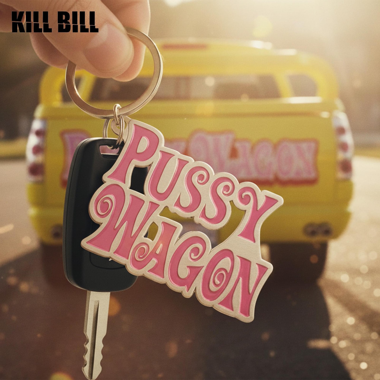 Kill Bill “Pussy Wagon” Metal Keychain