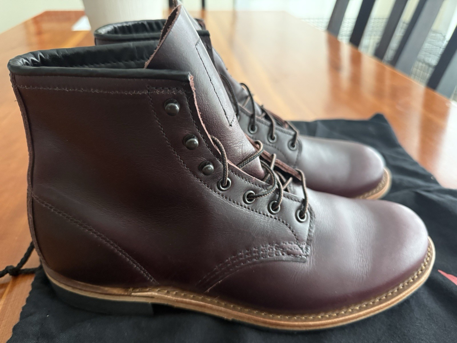 New Red Wing Beckman Men’s 6″ boot Black Cherry Excalibur Leather Mens 8.5 D 2nd
