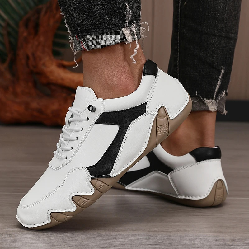 Men Boots Durable Upper Cycling Walking Shoes Commuting Daily Wear Bare Sneakers