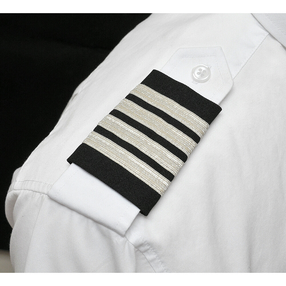 Aero Phoenix Professional Pilot Epaulets – Four Silver Bars – Select Color