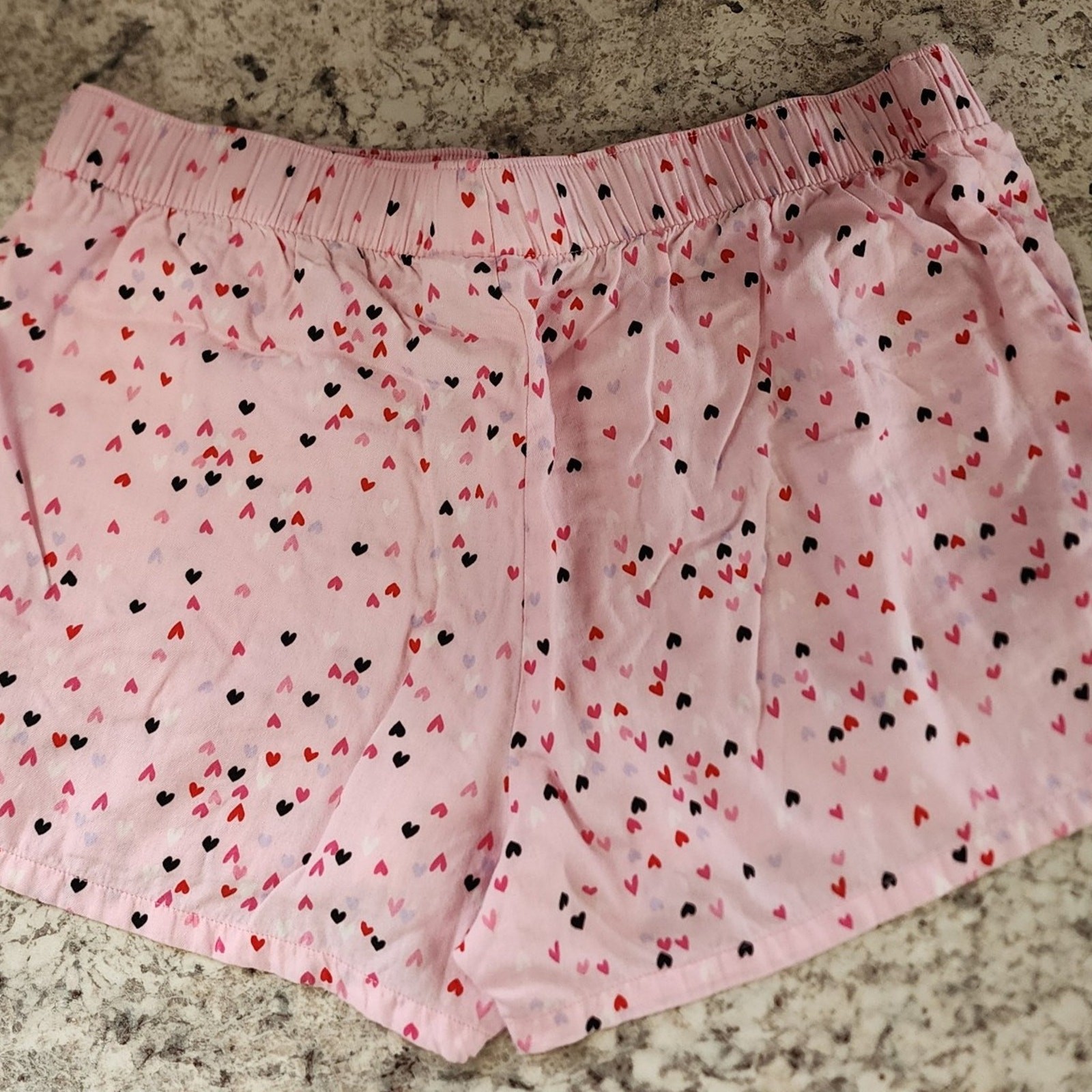 Joyspun Pink Heart Lounge Shorts Women’s Medium Pajama Sleep Shorts