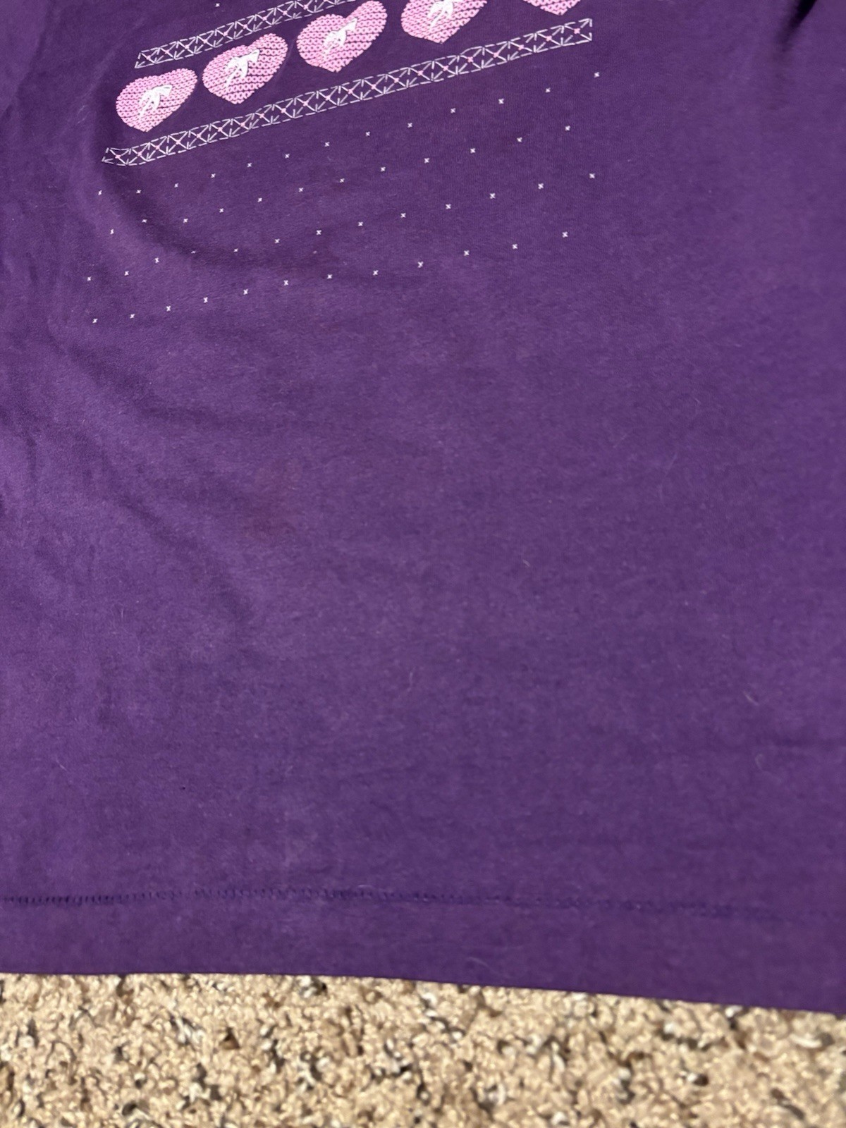 Vintage 90s Single Stitch Purple Screen Stars Best Heart Graphic T Shirt USA L