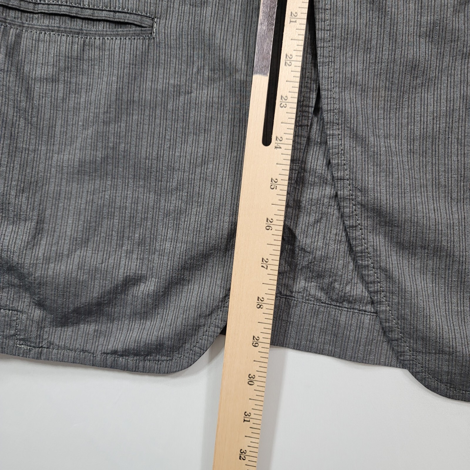 Kroon Lightweight Sport Coat Mens 42R 42 Grey Stripe Cotton Jagger