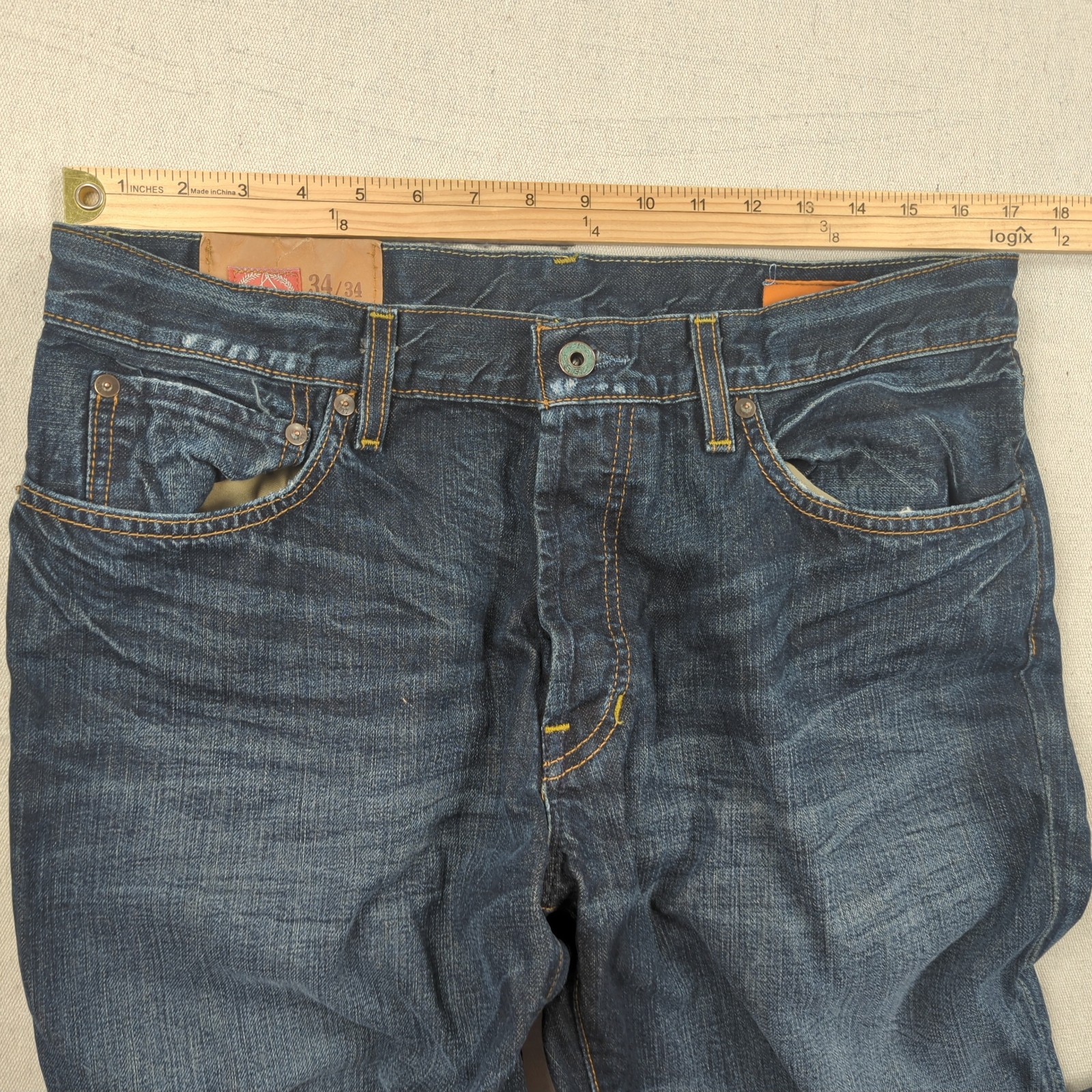 Gap 1969 Jeans Mens 34×34 Blue Low Rise Boot Cut Western Button Fly
