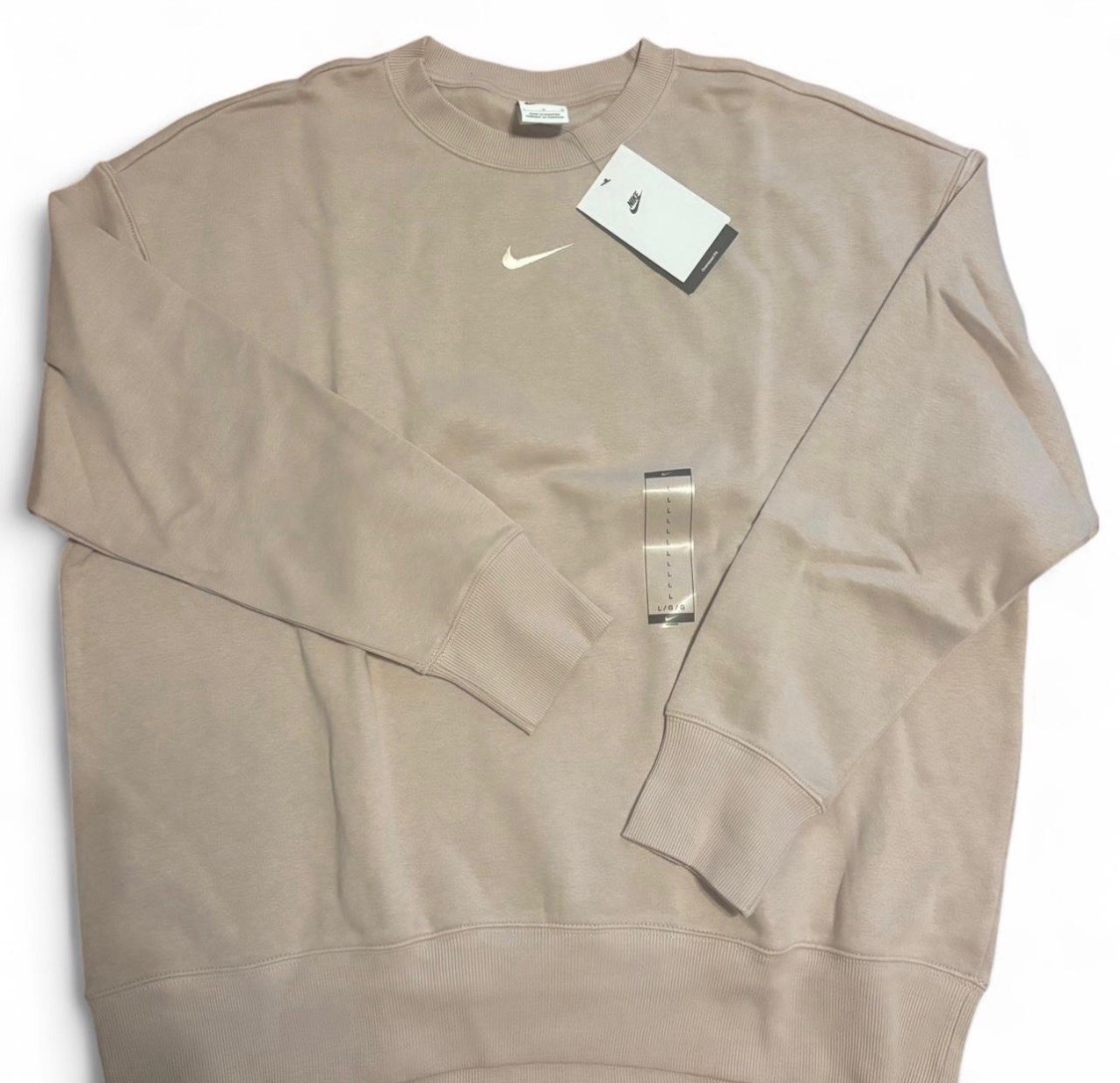 NWT Nike crewneck women’s pullover sweatshirt tan brown medium