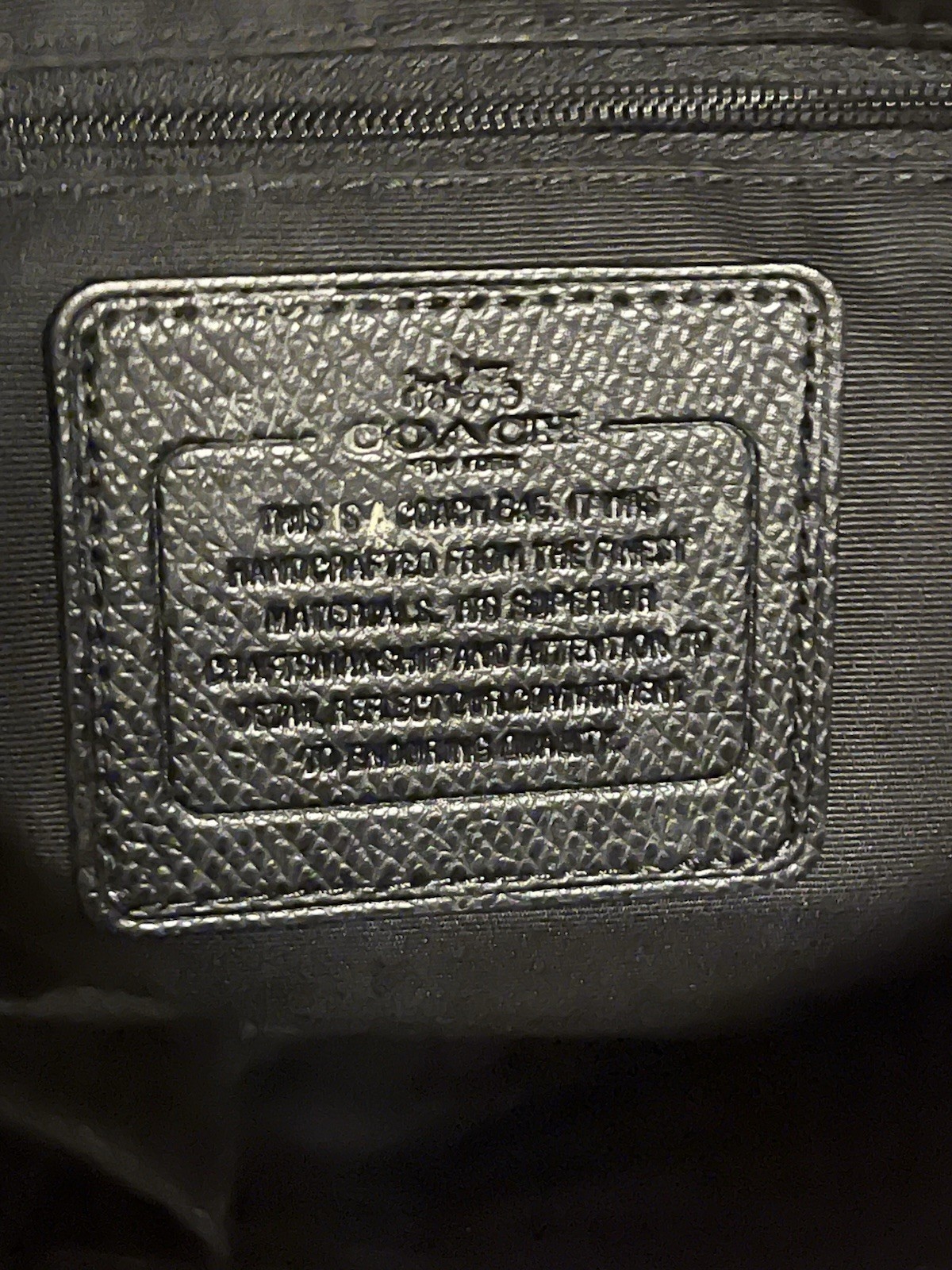 Coach New York Crossbody Black Bag With Cc Monogram Pattern And Adjustable Strap