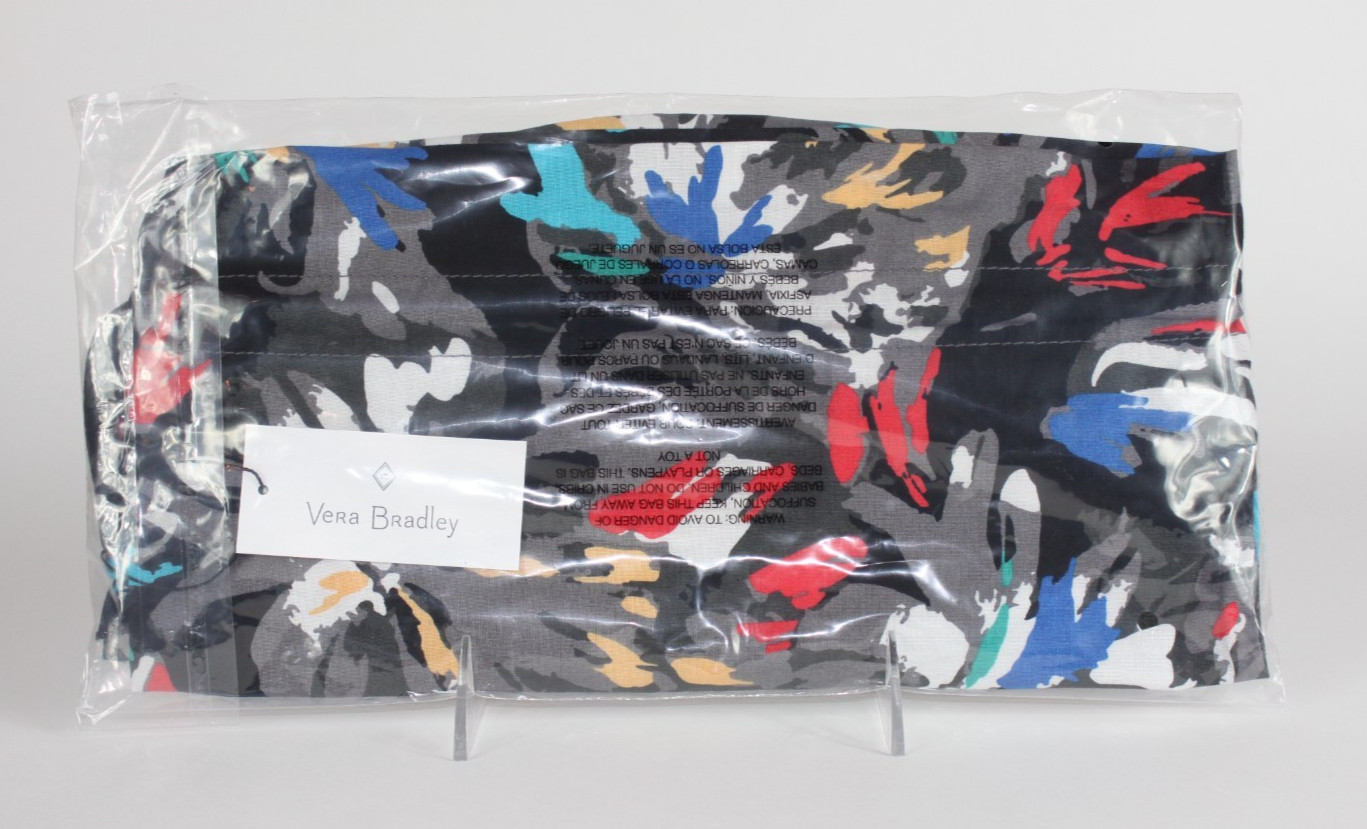 Vera Bradley Ditty Bag SPLASH FLORAL Drawstring Pouch Water Resistant Interior